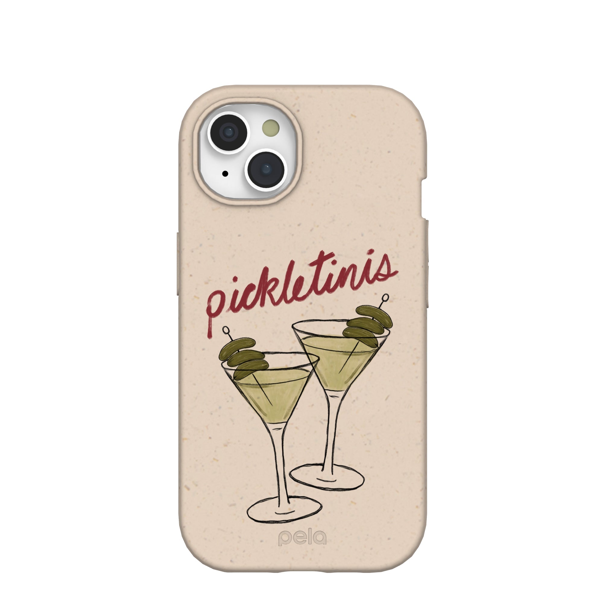 Seashell Pickletinis iPhone 15 Case Refurbished - Pela Case refurbished available on Cerqular