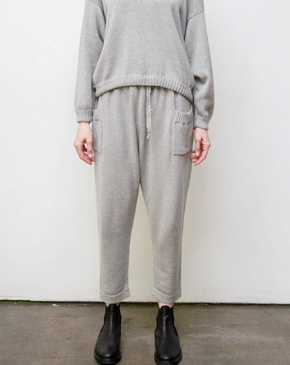 Mimi Hand-Loomed Knit Pant - Grey | Size: small Refurbished - N/A (Note: There is no well-known brand called "AR refurbished available on Cerqular