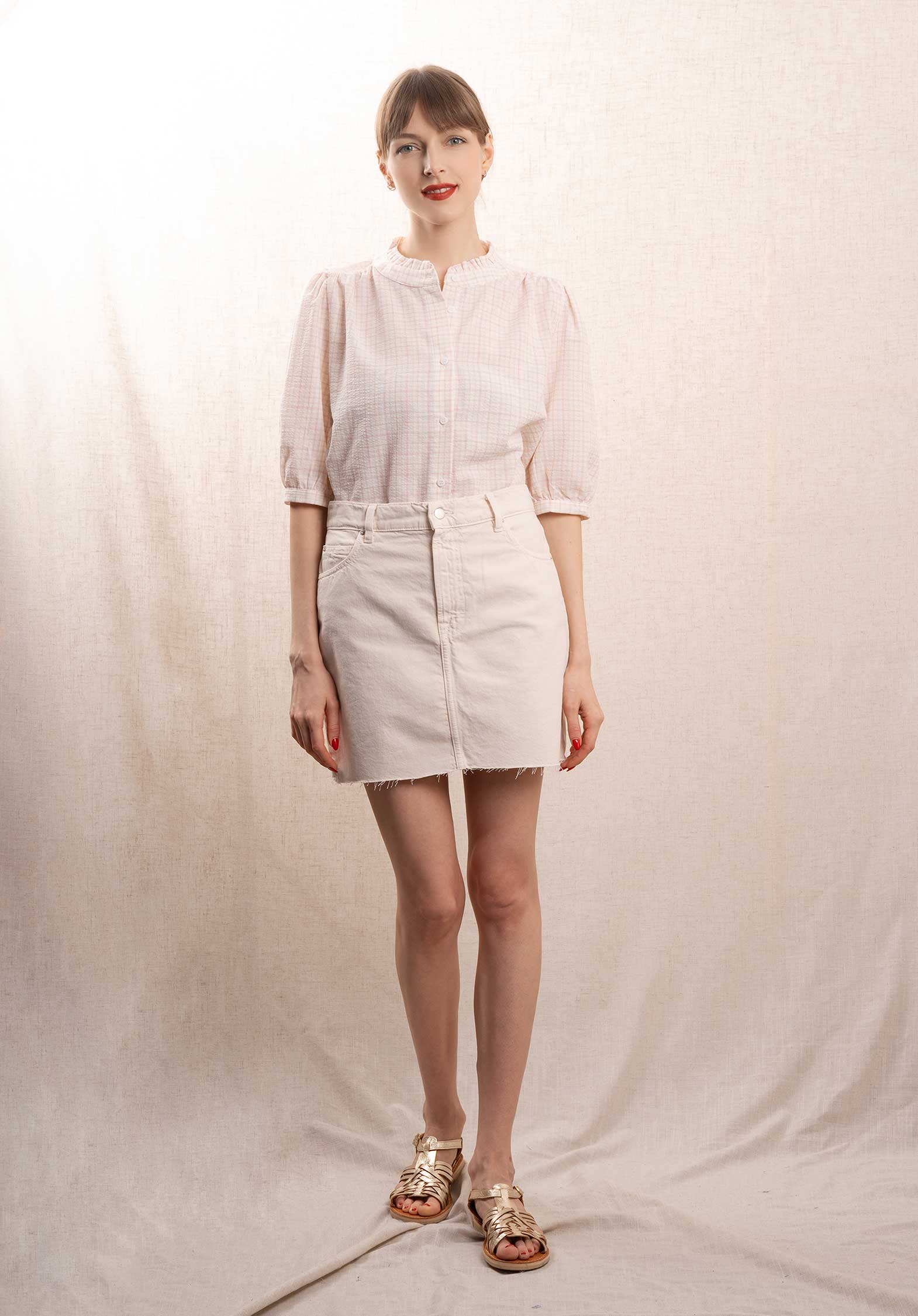Skirt Yvondn Natural | Color: NATURAL | Size: FR-38 Refurbished - N/A (I could not find a well-known brand with this name refurbished available on Cerqular