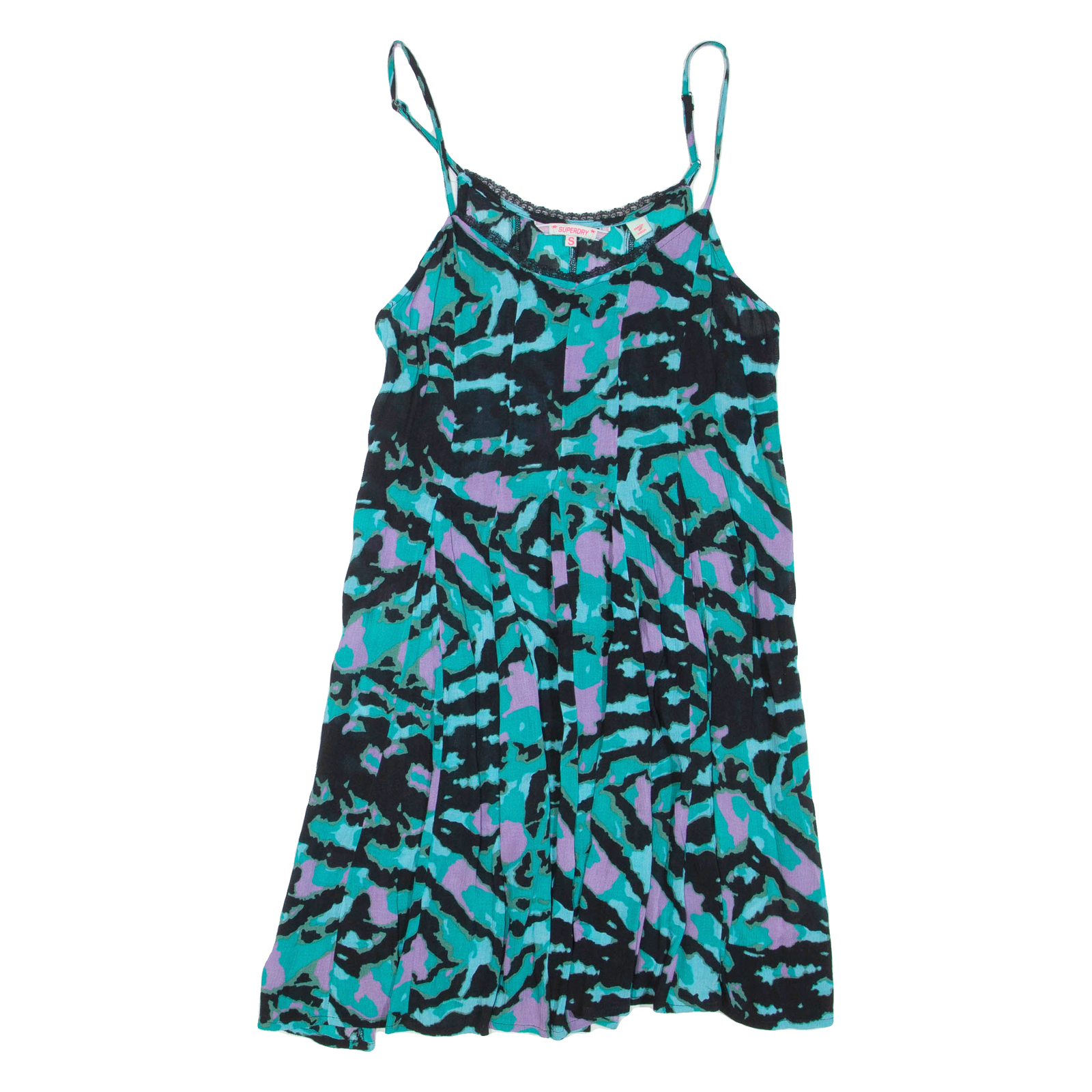 SUPERDRY Womens Day Dress Blue Sleeveless Short S Refurbished - N/A refurbished available on Cerqular