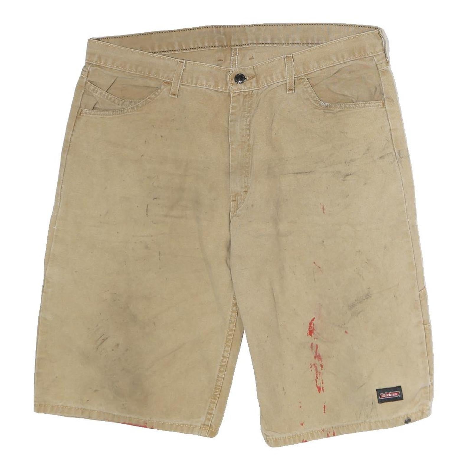 DICKIES Mens Shorts Beige Casual Plain L W38 Workwear Durable Cotton Refurbished - N/A refurbished available on Cerqular