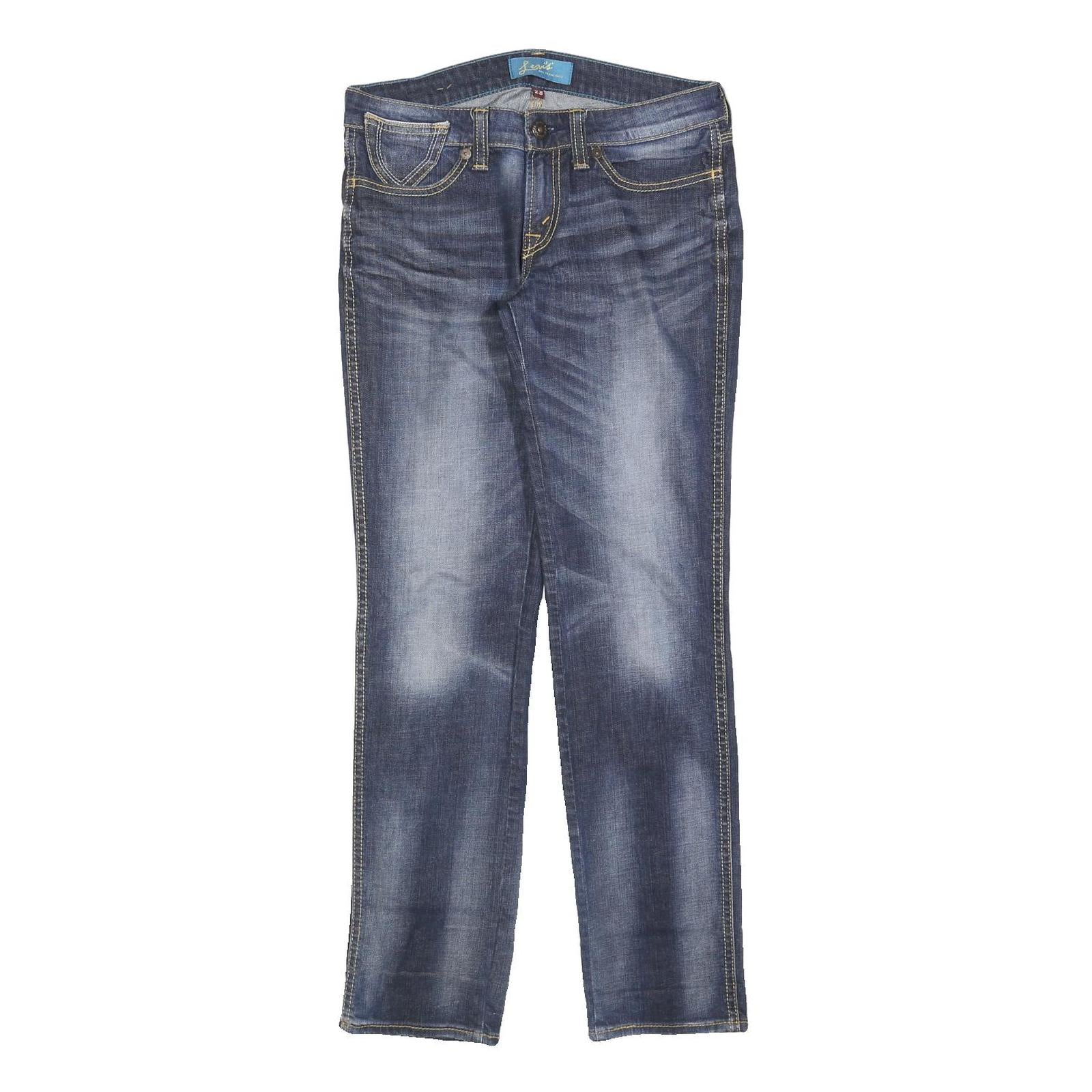 LEVI'S Womens Jeans Blue Slim Straight Denim Medium W28 L30 Slim Fit Zip Closure Refurbished - N/A refurbished available on Cerqular