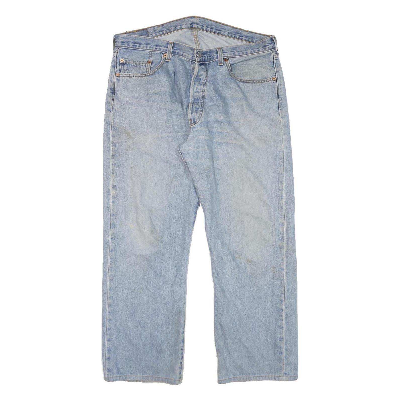 LEVI'S 501XX Mens Jeans Blue Regular Straight Denim Light W36 L28 Classic Button Refurbished - N/A refurbished available on Cerqular