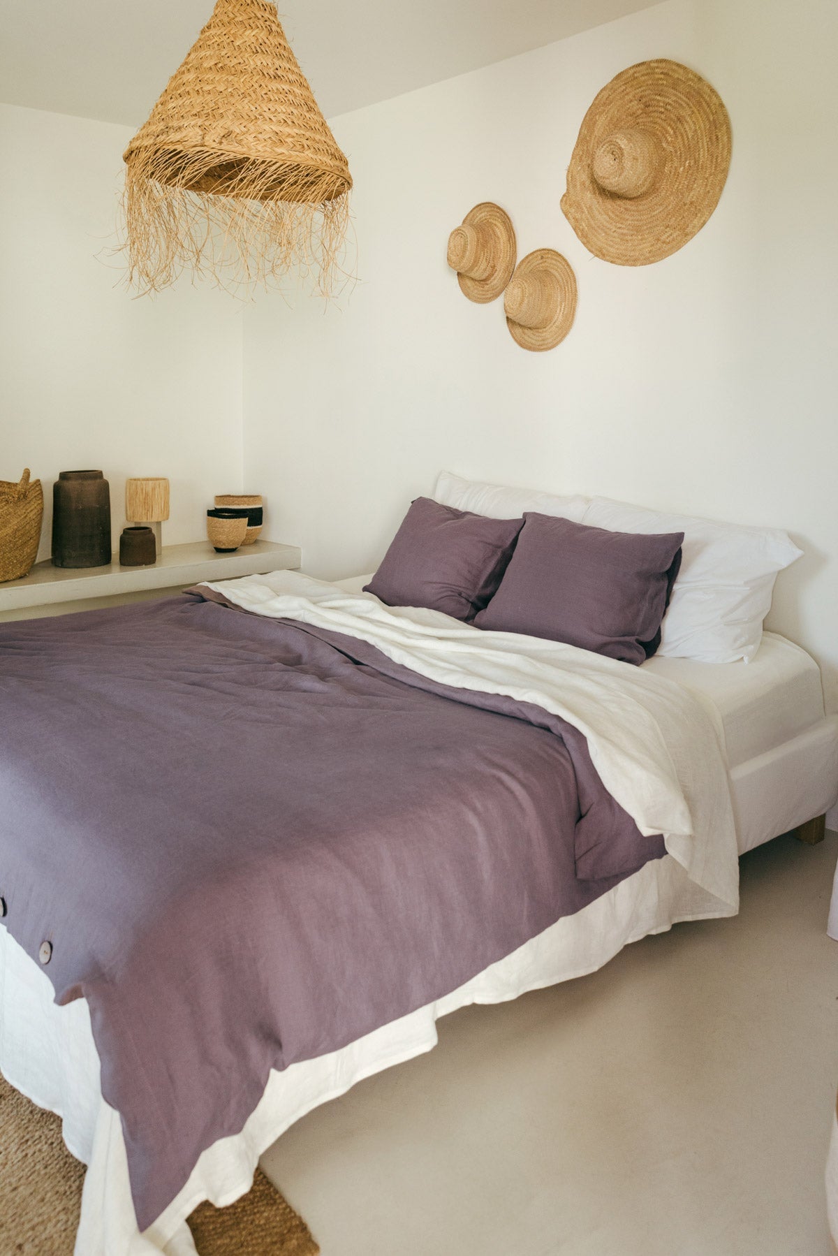 Buy Linen duvet cover in Dusty Lavender | Size: US Full/Double Refurbished - $225.00 Linen duvet cover in Dusty Lavender | Size: US Full/Double Refurbished - Amour Linen refurbished available on Cerqular