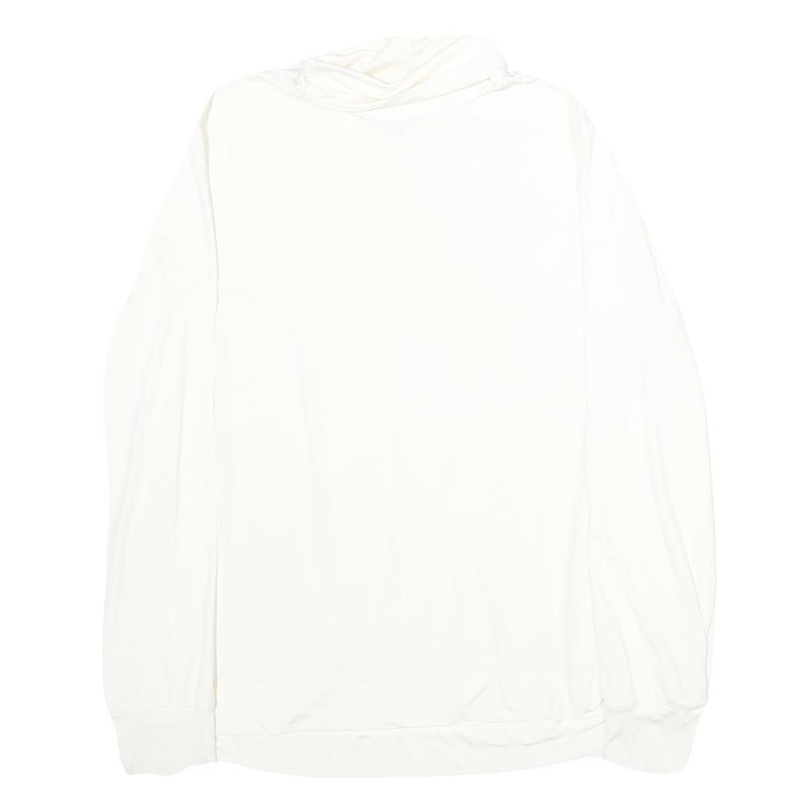 LANDS END Womens White Plain Jumper Roll Neck Basic Knit XL Casual Polyester Top Refurbished - N/A refurbished available on Cerqular