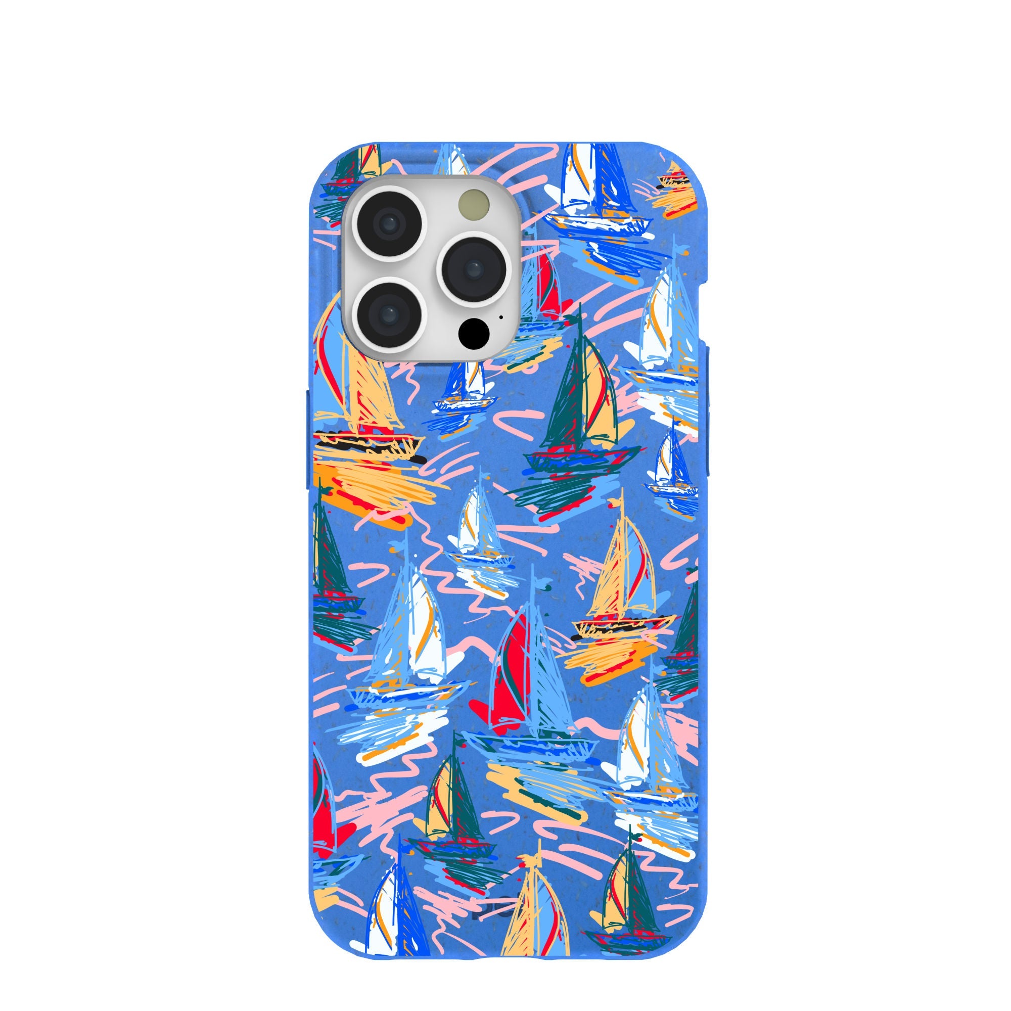 Electric Blue Dockside Dreams iPhone 15 Pro Max Case Refurbished - Pela Case refurbished available on Cerqular