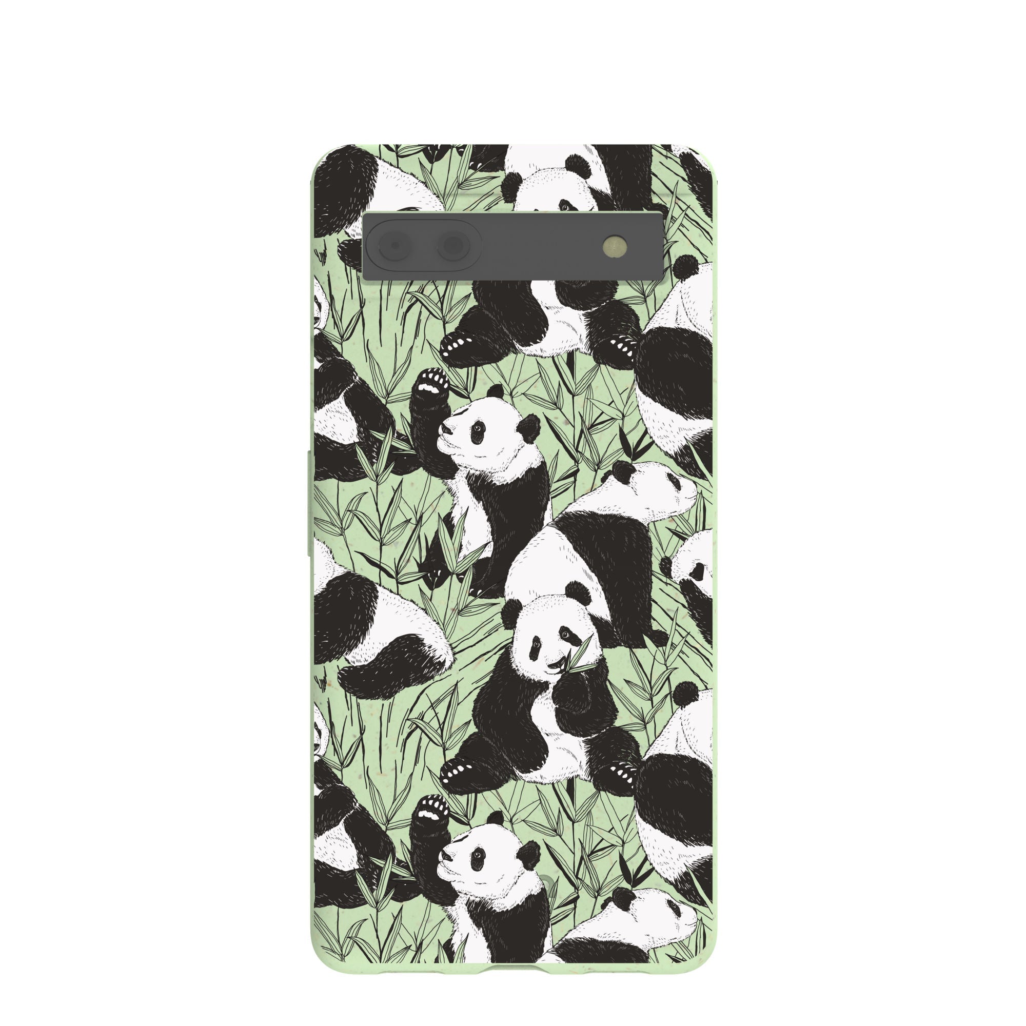 Sage Green Pandamonium Google Pixel 6a Case Refurbished - Pela Case refurbished available on Cerqular