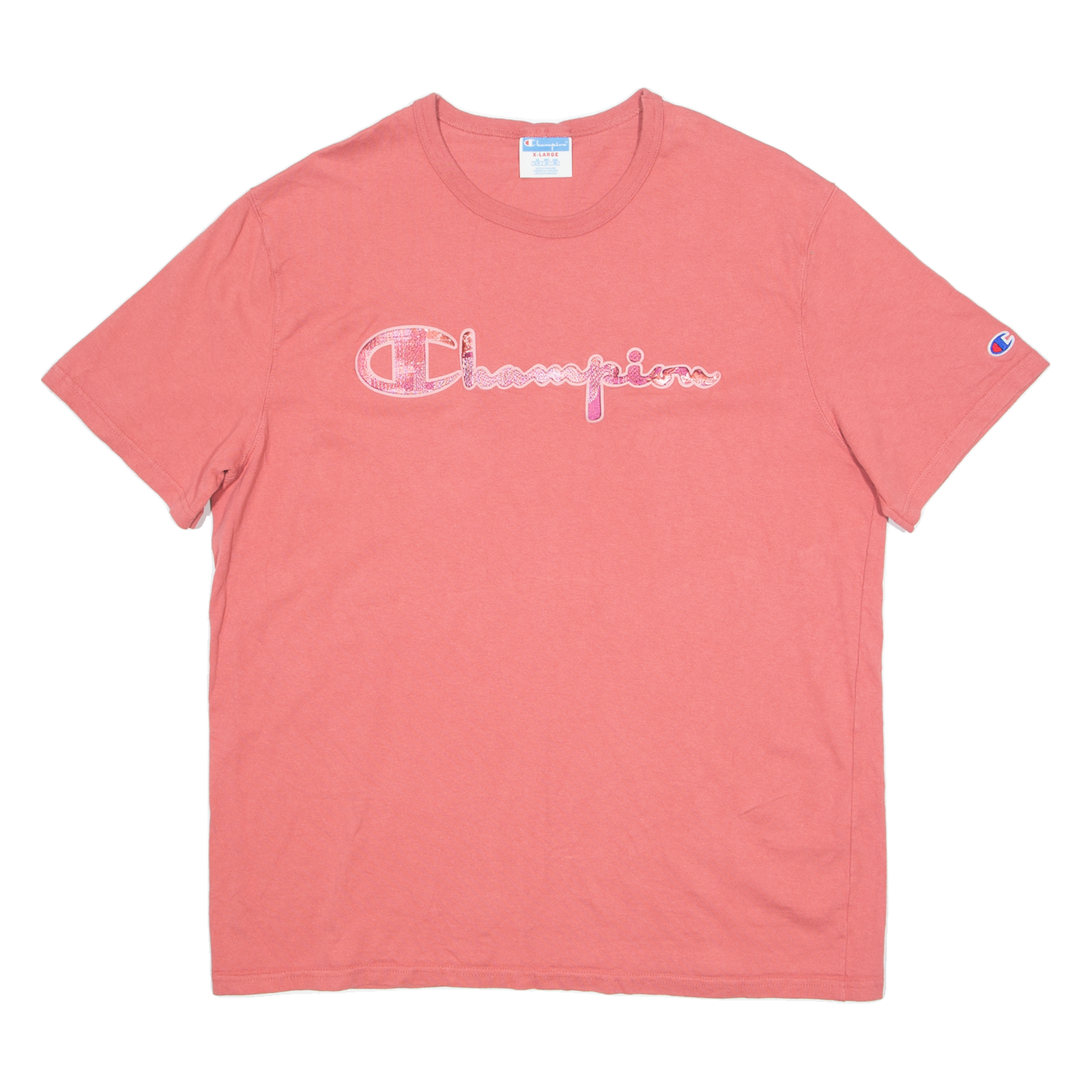 CHAMPION Mens T-Shirt Pink Crew Neck XL Refurbished - N/A refurbished available on Cerqular