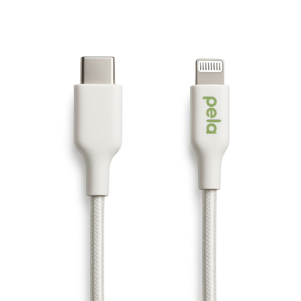 Buy White USB-C to Lightning Cable Refurbished - $30.00 White USB-C to Lightning Cable Refurbished - Pela Case refurbished available on Cerqular
