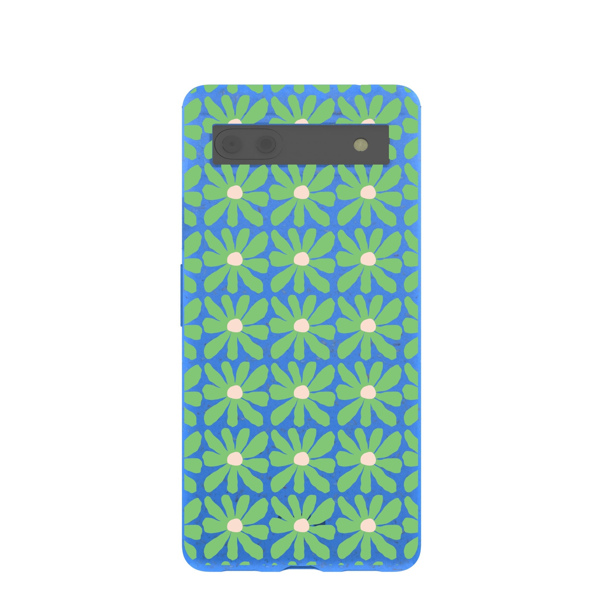 Electric Blue Flower Child Google Pixel 6a Case Refurbished - Pela Case refurbished available on Cerqular