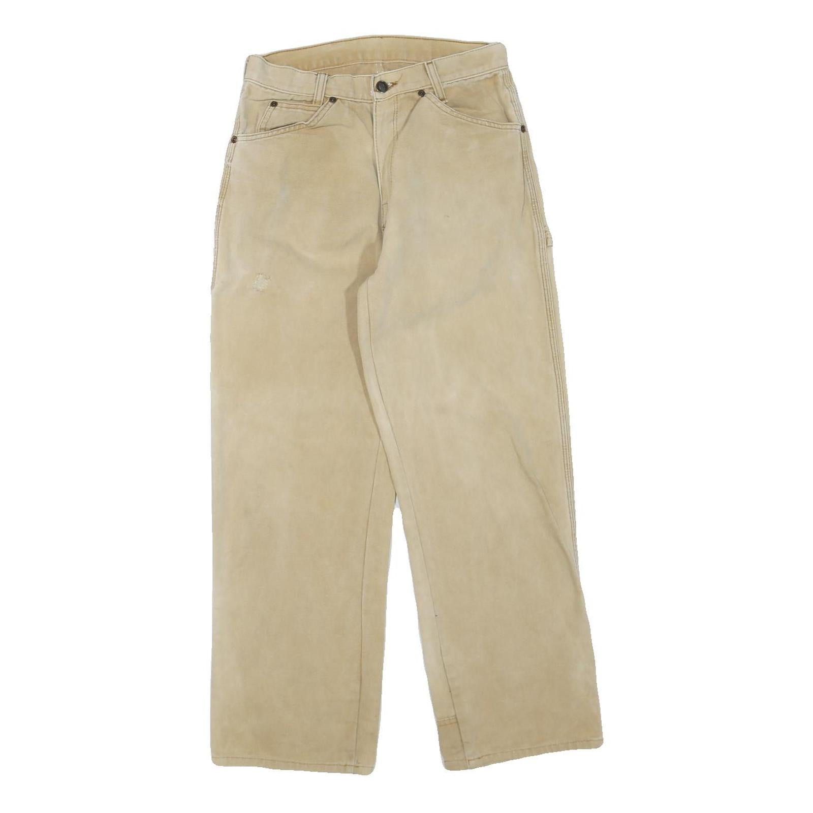 Buy DICKIES Mens Beige Regular Straight Cotton Blend Trousers W28 L27 Workwear Zip Refurbished - $42.89 DICKIES Mens Beige Regular Straight Cotton Blend Trousers W28 L27 Workwear Zip Refurbished - N/A refurbished available on Cerqular