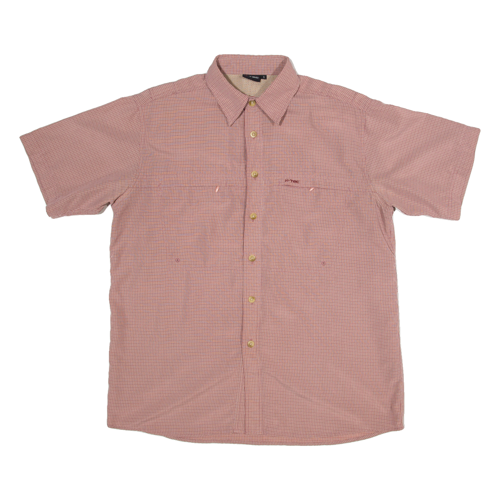 K-TECH Mesh Lined Mens Shirt Pink Striped S Refurbished - N/A refurbished available on Cerqular