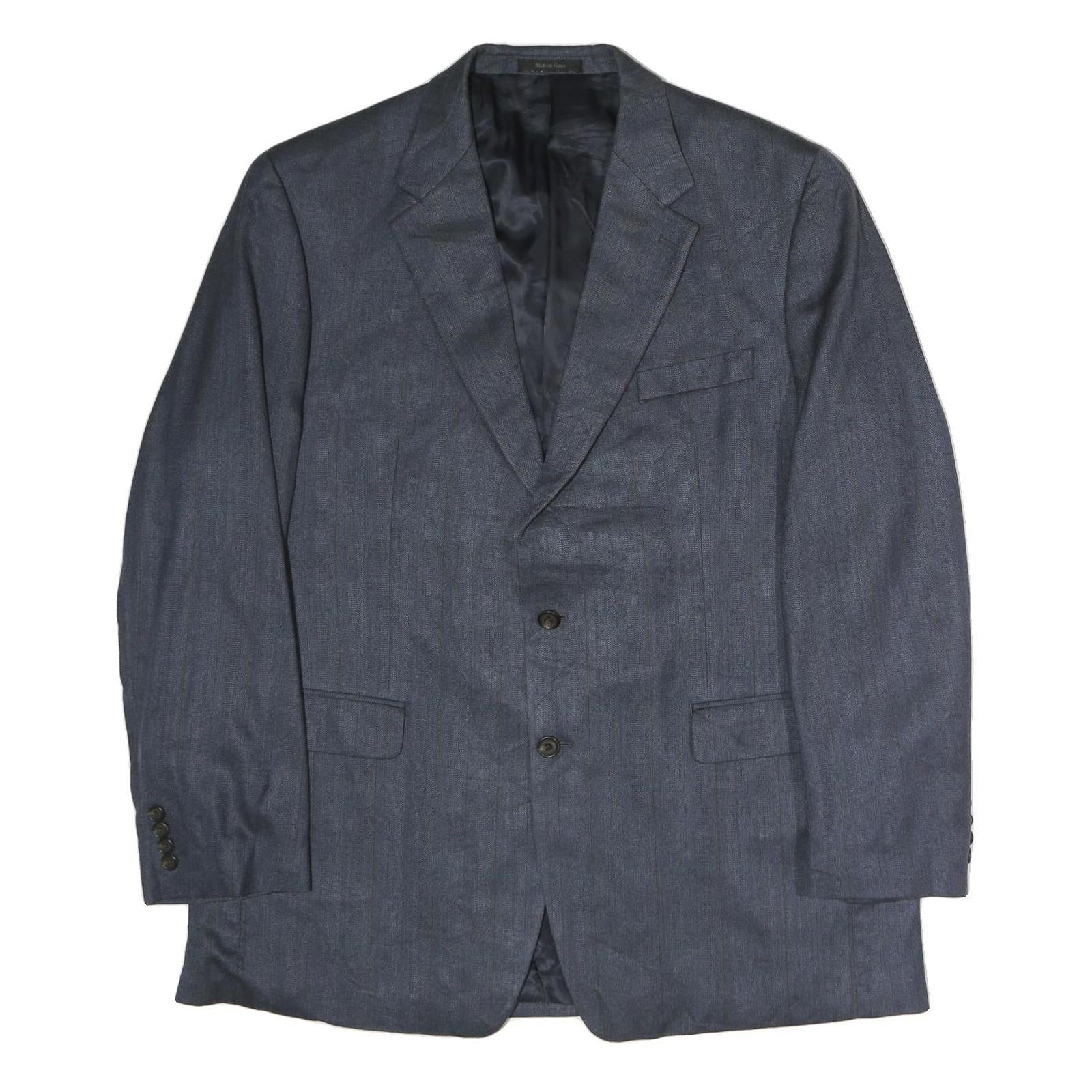 LAUREN RALPH LAUREN Mens Blue Classic Cotton Button Jacket XL Tailored Refurbished - N/A refurbished available on Cerqular