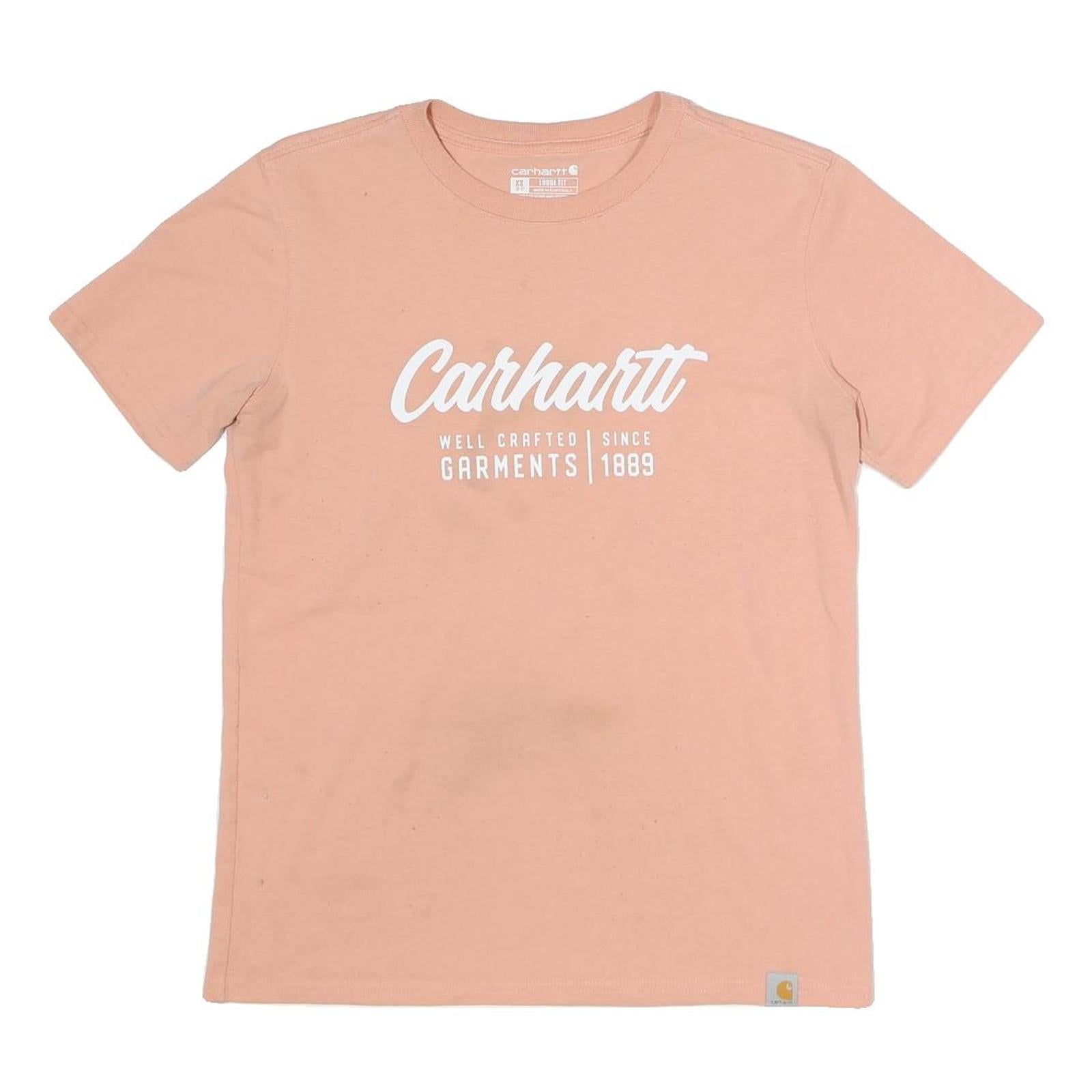 Buy CARHARTT Womens Peach Pink Cotton Blend Graphic T-Shirt XS Short Sleeve Crew Refurbished - $24.69 CARHARTT Womens Peach Pink Cotton Blend Graphic T-Shirt XS Short Sleeve Crew Refurbished - N/A refurbished available on Cerqular