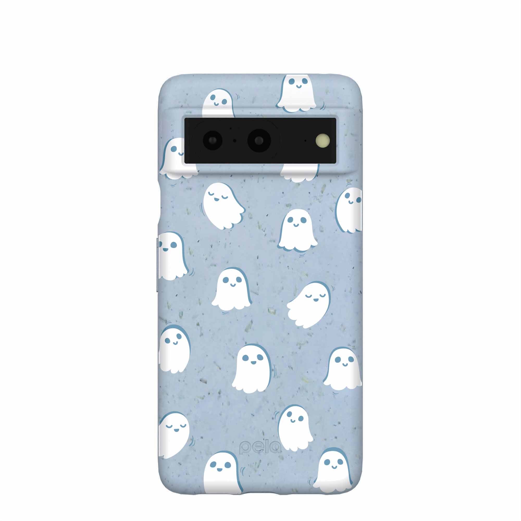 Powder Blue Ghostly Google Pixel 8 Case Refurbished - Pela Case refurbished available on Cerqular