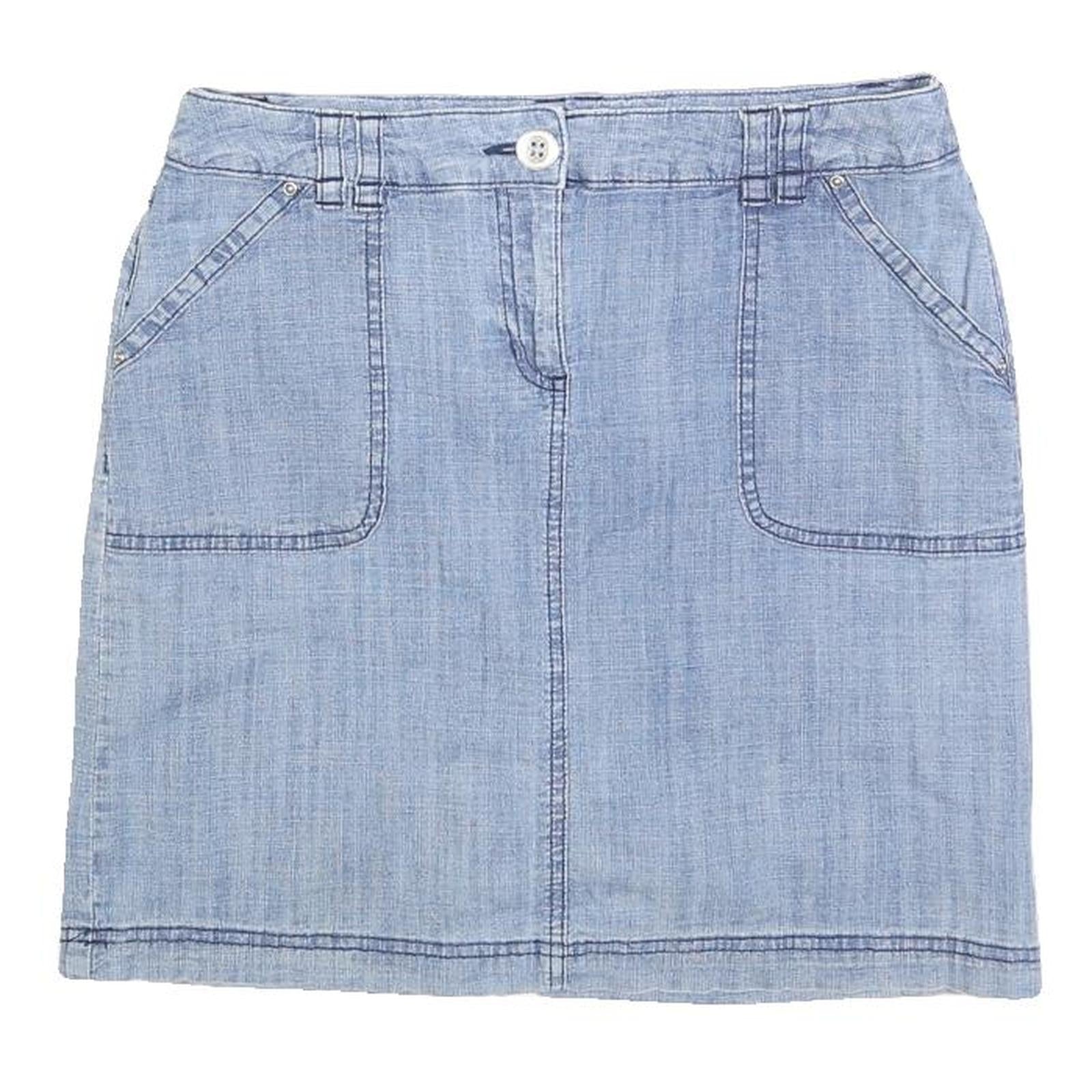 KAREN SCOTT Womens Blue Cotton Blend Mini Denim Style Skirt M Casual Summer Wear Refurbished - N/A refurbished available on Cerqular