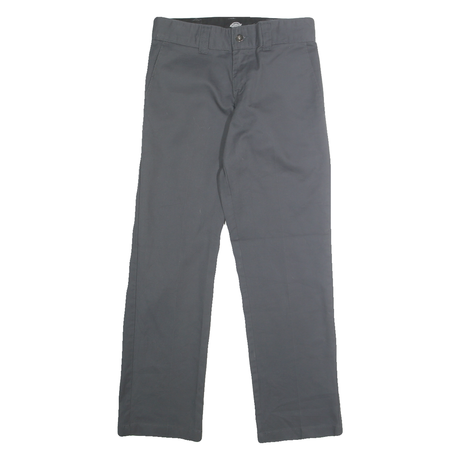DICKIES Mens Cotton Blend Grey Regular Straight Trousers W28 L30 Workwear Zip Refurbished - N/A refurbished available on Cerqular