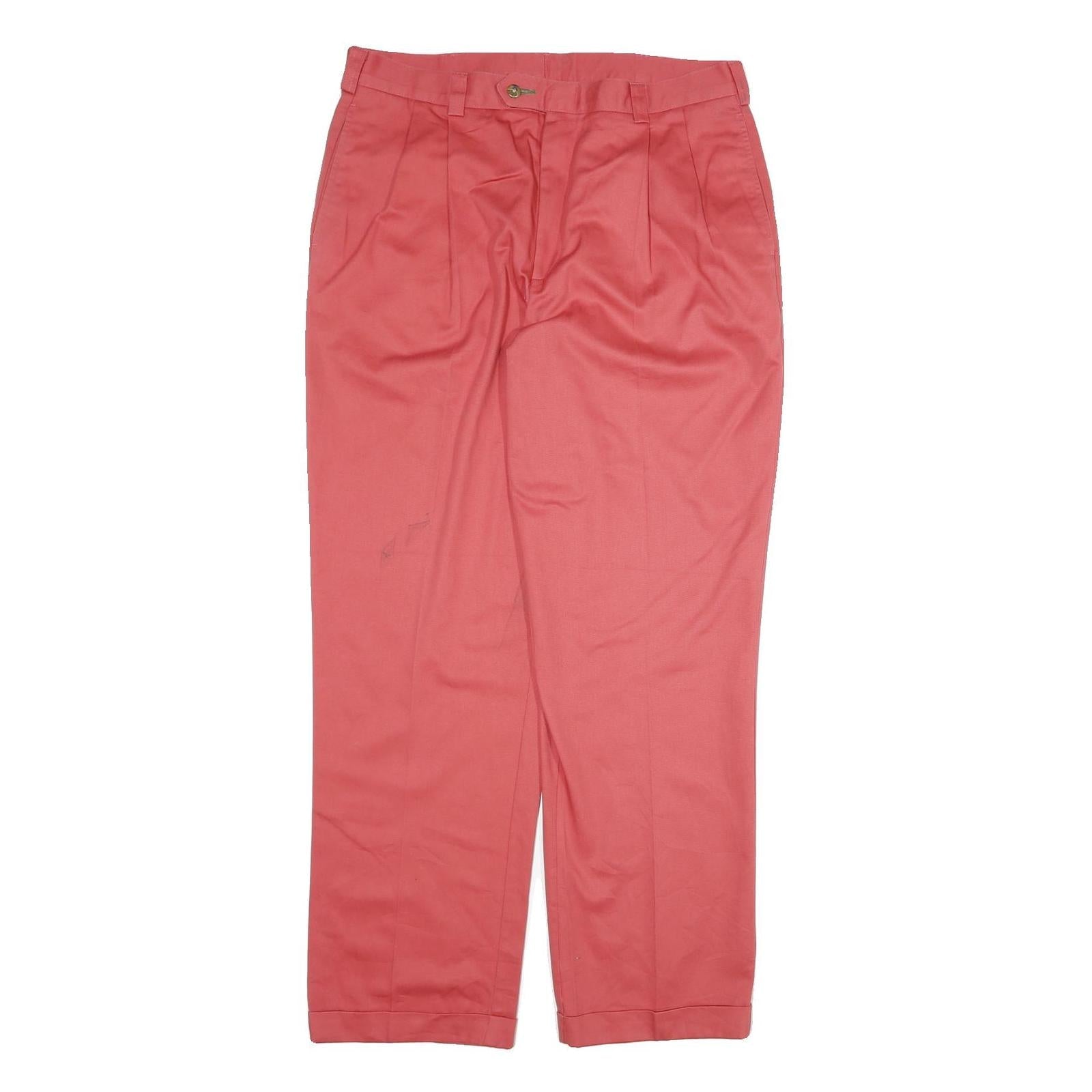 TOMMY HILFIGER Mens Cotton Pink Regular Straight Trousers W33 L31 Classic Zip Refurbished - N/A refurbished available on Cerqular
