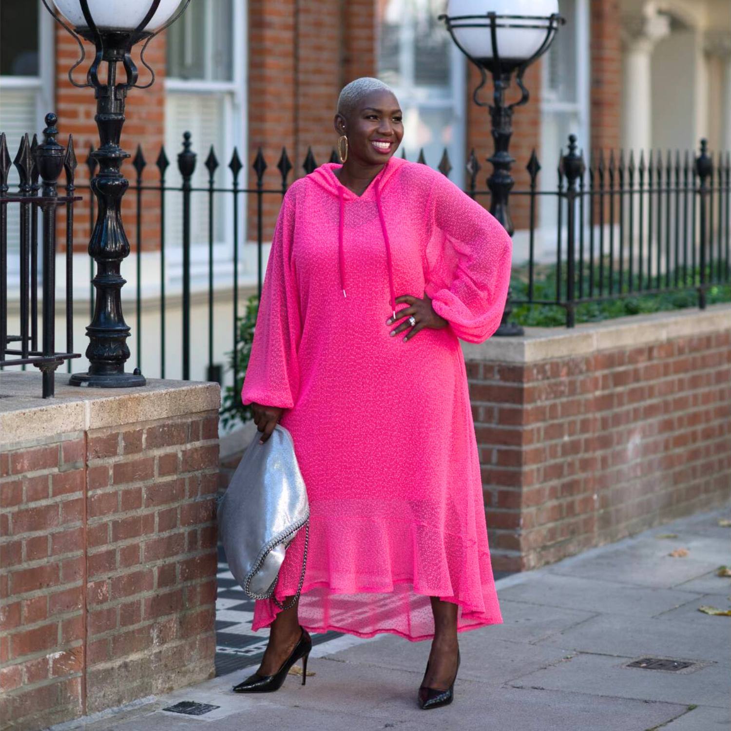 Aphrodite Hot Pink Holiday Resort Midi Dress With Hoodie -Inclusive Plus Size up to UK 22 / US 18 | Size: Size UK 22/ US 18 | Color: Pink Refurbished - N/A refurbished available on Cerqular