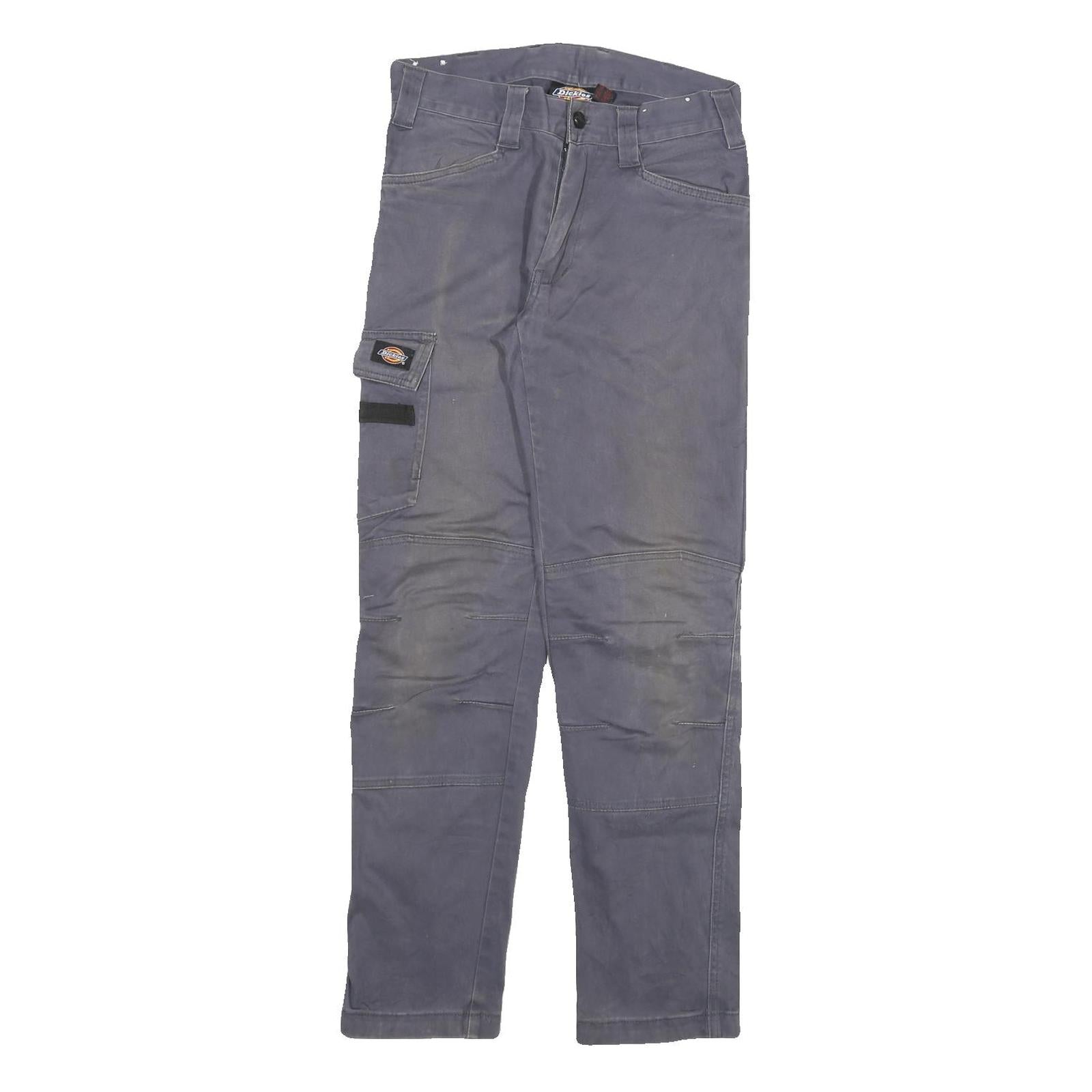 DICKIES Mens Cotton Blend Grey Regular Straight Trousers W28 L30 Workwear Refurbished - N/A refurbished available on Cerqular