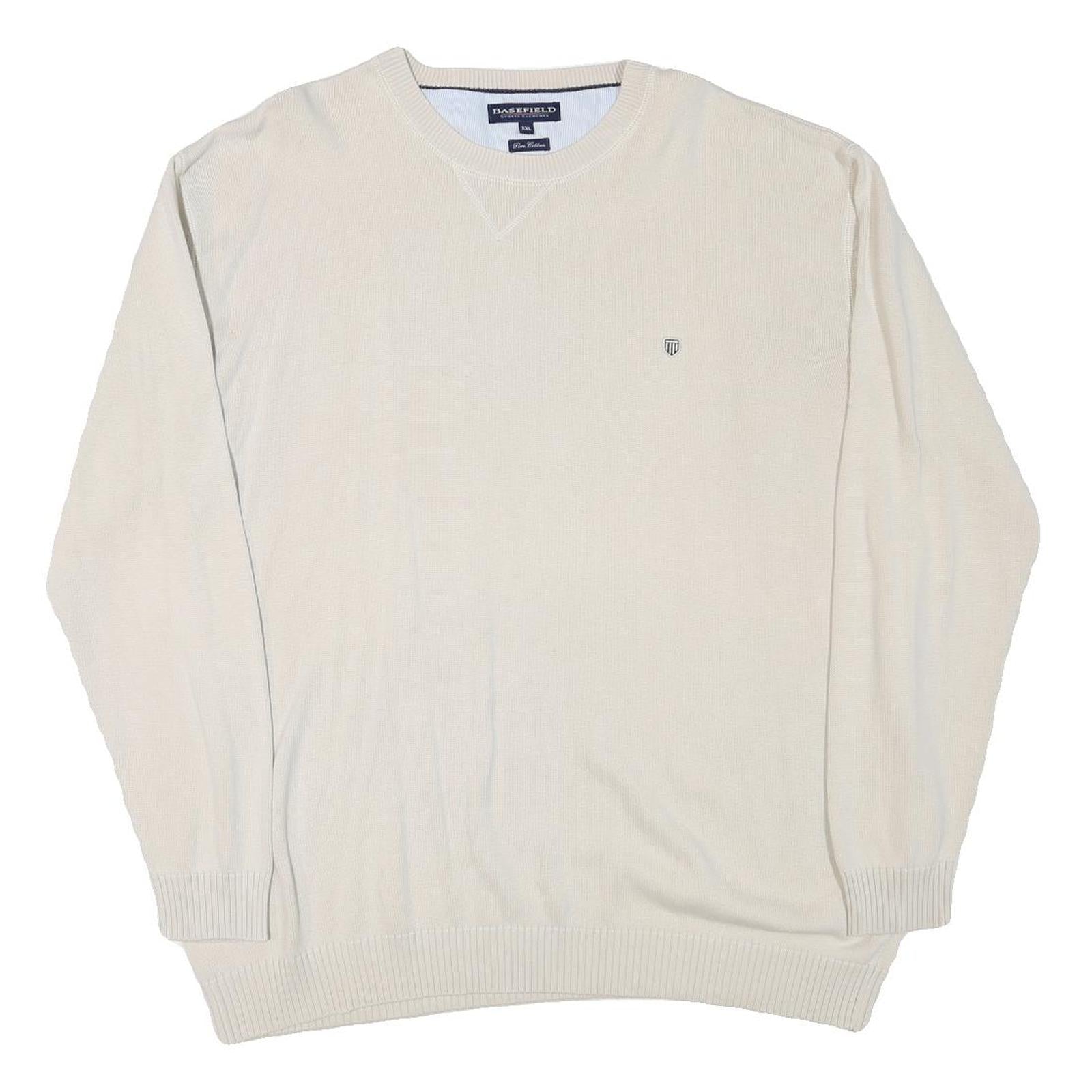 Buy BASEFIELD Mens Cream Plain Pullover Crew Neck Basic Knit 2XL Cotton Blend Jumper Refurbished - $23.39 BASEFIELD Mens Cream Plain Pullover Crew Neck Basic Knit 2XL Cotton Blend Jumper Refurbished - N/A refurbished available on Cerqular