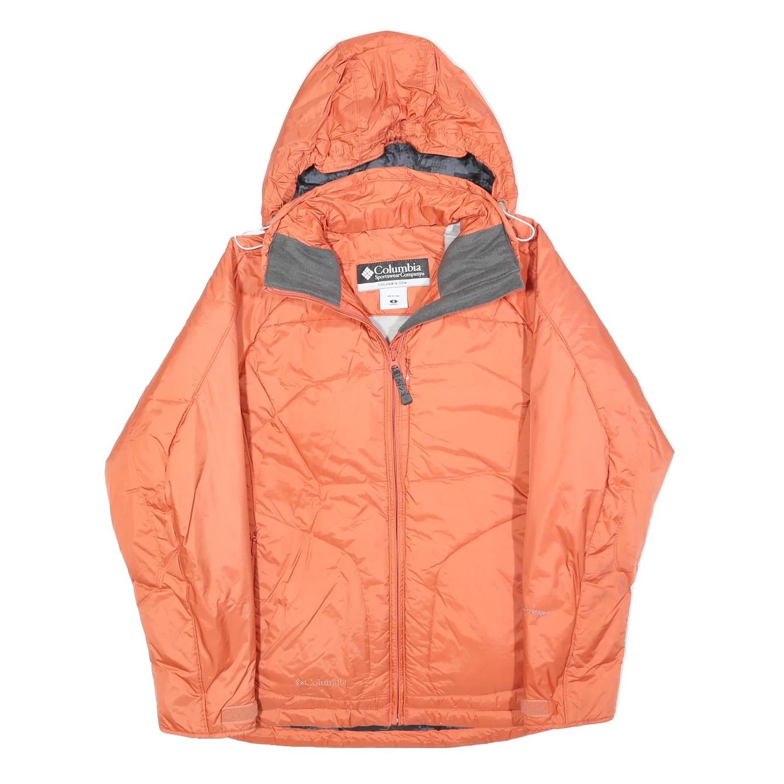 COLUMBIA Womens Orange Zip Jacket S Polyester Blend Outdoor Lightweight Warm Refurbished - N/A refurbished available on Cerqular