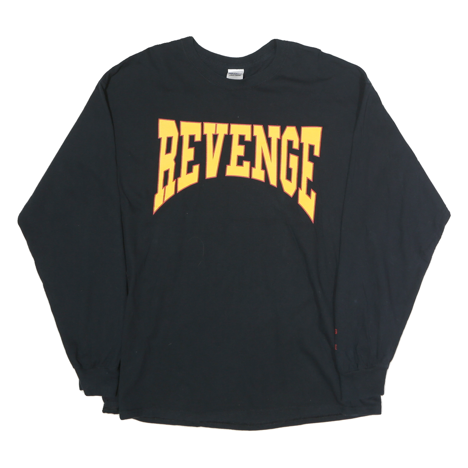 GILDAN Mens Black & Yellow Revenge Summer Sixteen Graphic T-Shirt XL Long Sleeve Refurbished - N/A refurbished available on Cerqular