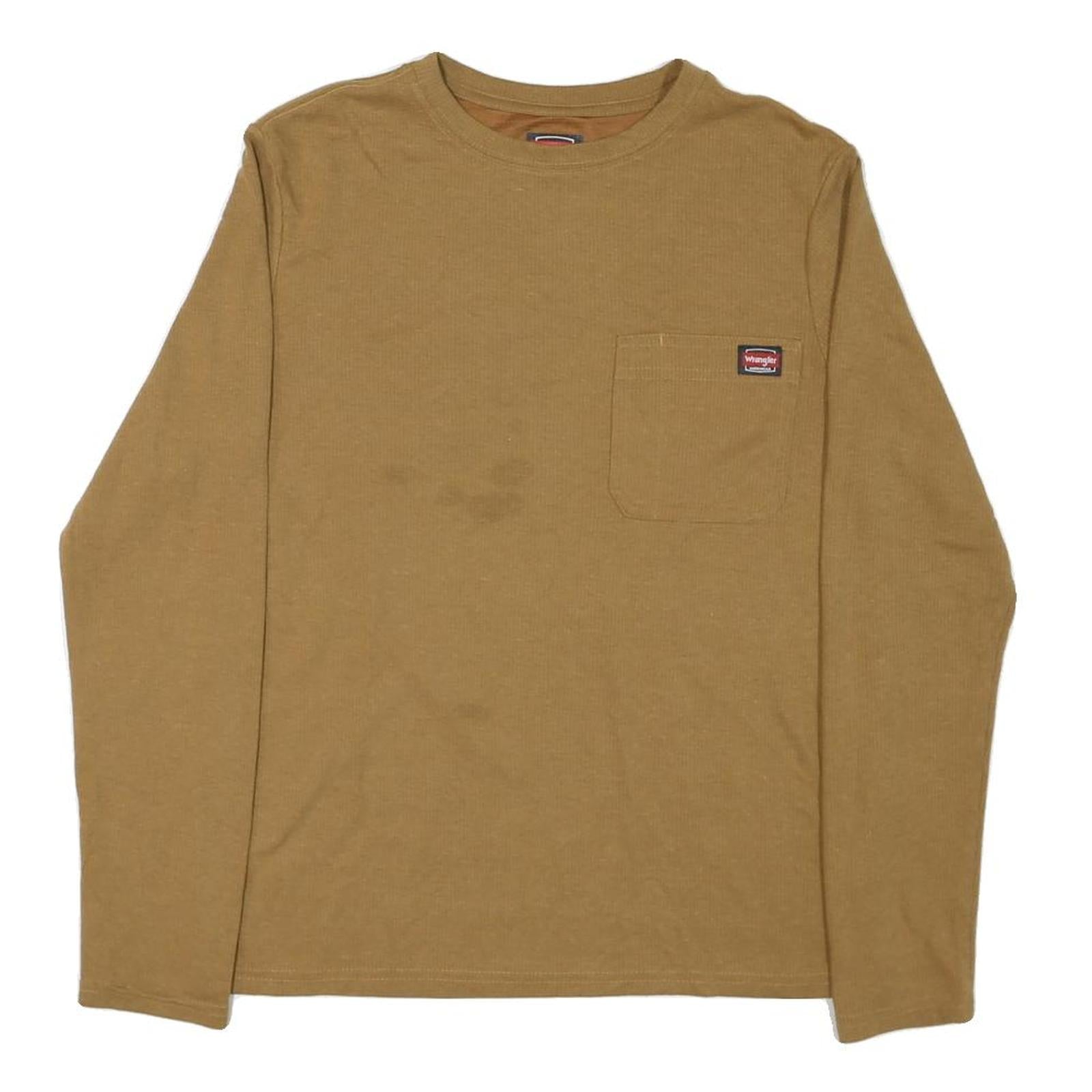 Buy WRANGLER Mens Beige Modern T-Shirt S Long Sleeve Crew Neck Chest Pocket Button Refurbished - $20.80 WRANGLER Mens Beige Modern T-Shirt S Long Sleeve Crew Neck Chest Pocket Button Refurbished - N/A refurbished available on Cerqular