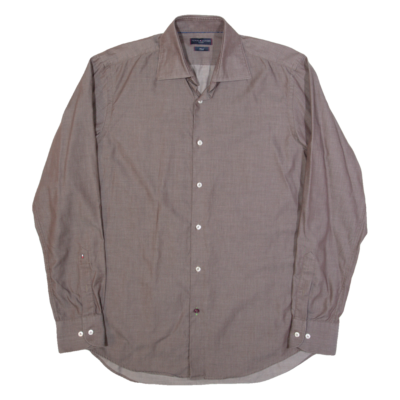 Buy TOMMY HILFIGER Fitted Mens Plain Shirt Brown Long Sleeve L Refurbished - $31.19 TOMMY HILFIGER Fitted Mens Plain Shirt Brown Long Sleeve L Refurbished - N/A refurbished available on Cerqular