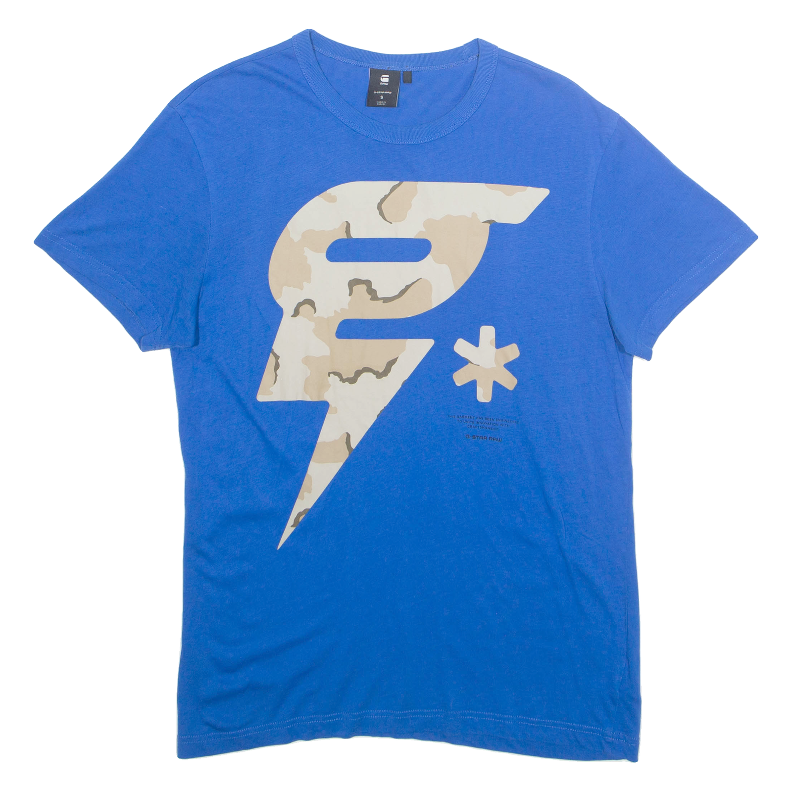 G-STAR RAW Mens T-Shirt Blue S Refurbished - N/A refurbished available on Cerqular
