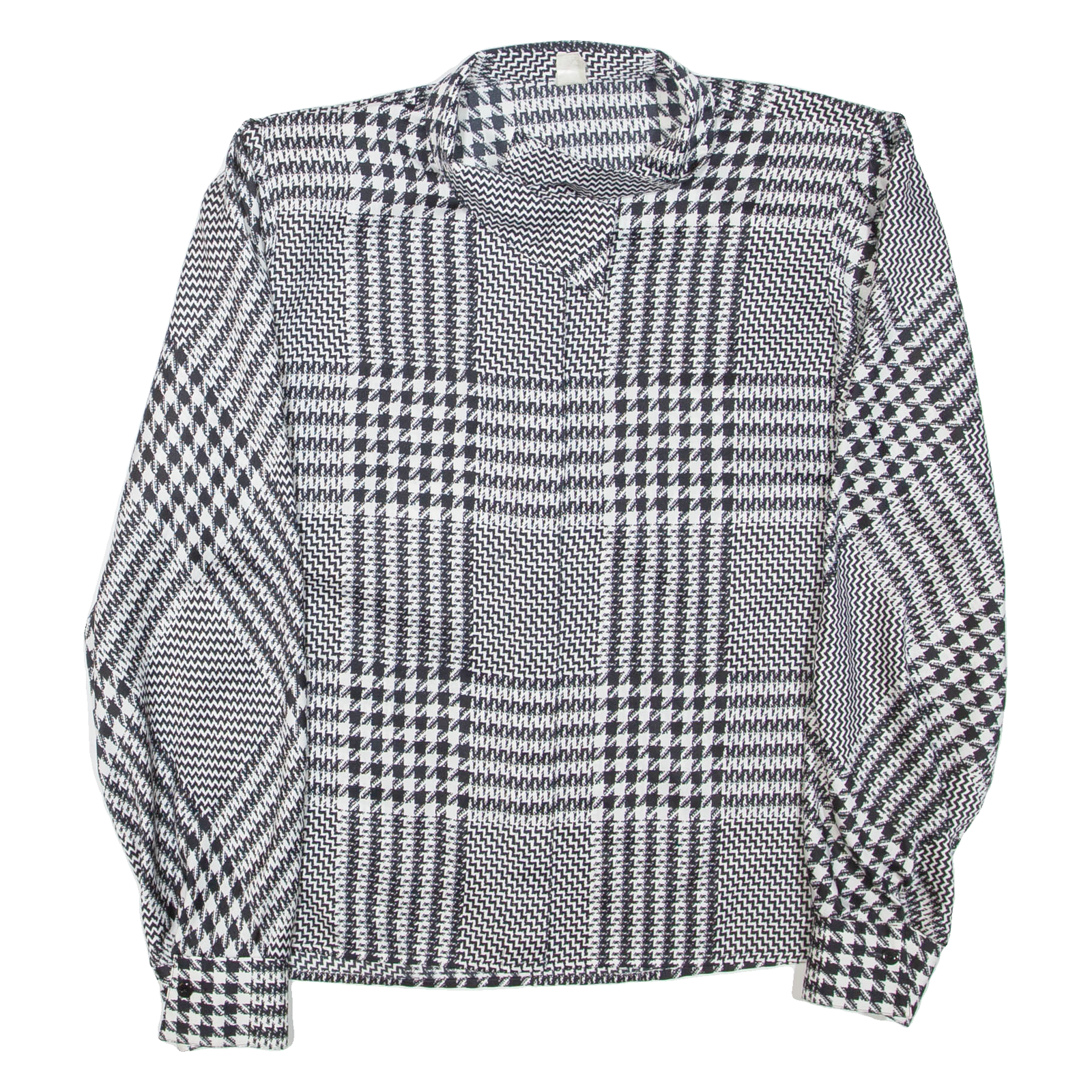 Womens Printed Blouse Black Collared Long Sleeve Check XL Refurbished - N/A refurbished available on Cerqular