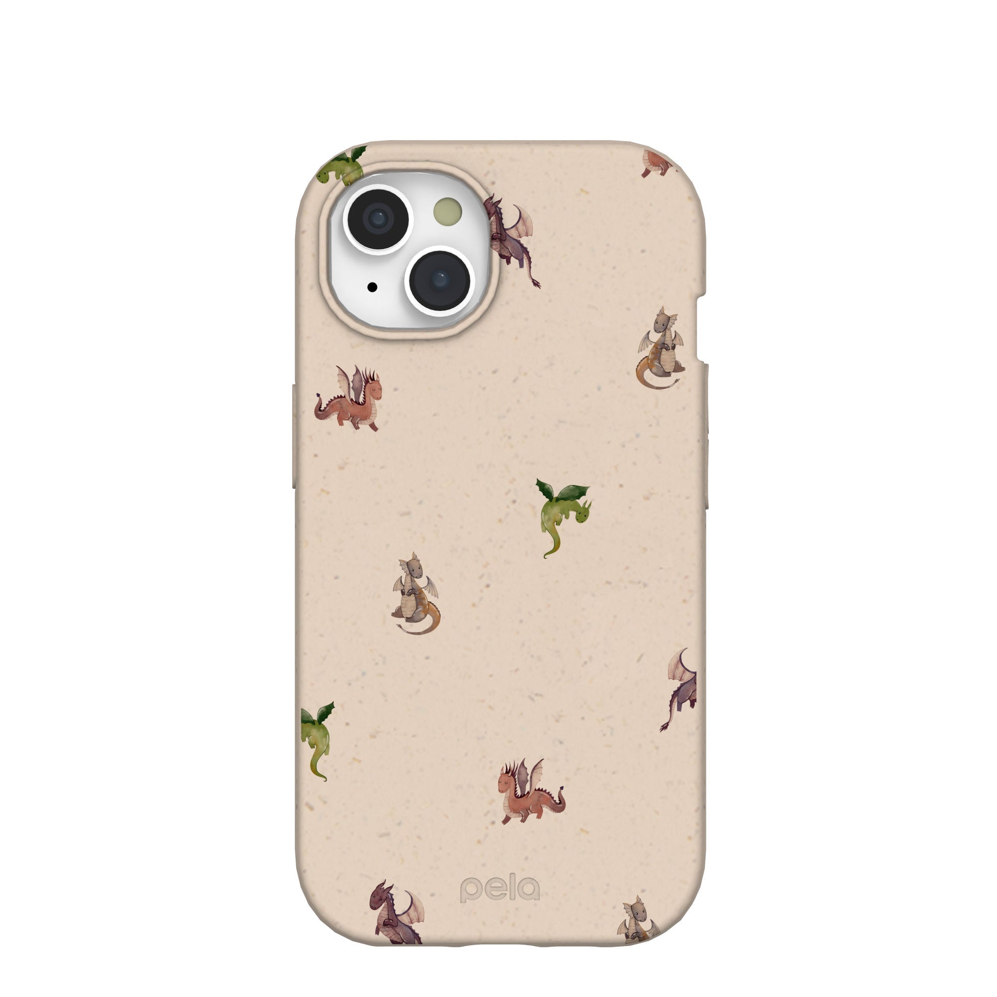 Seashell Lil Dragons iPhone 15 Case Refurbished - Pela Case refurbished available on Cerqular