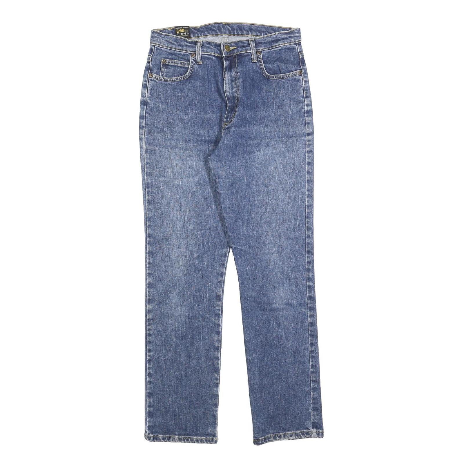 LEE Womens Blue Regular Fit Straight Denim Jeans W28 L29 Classic Cotton Blend Refurbished - N/A refurbished available on Cerqular