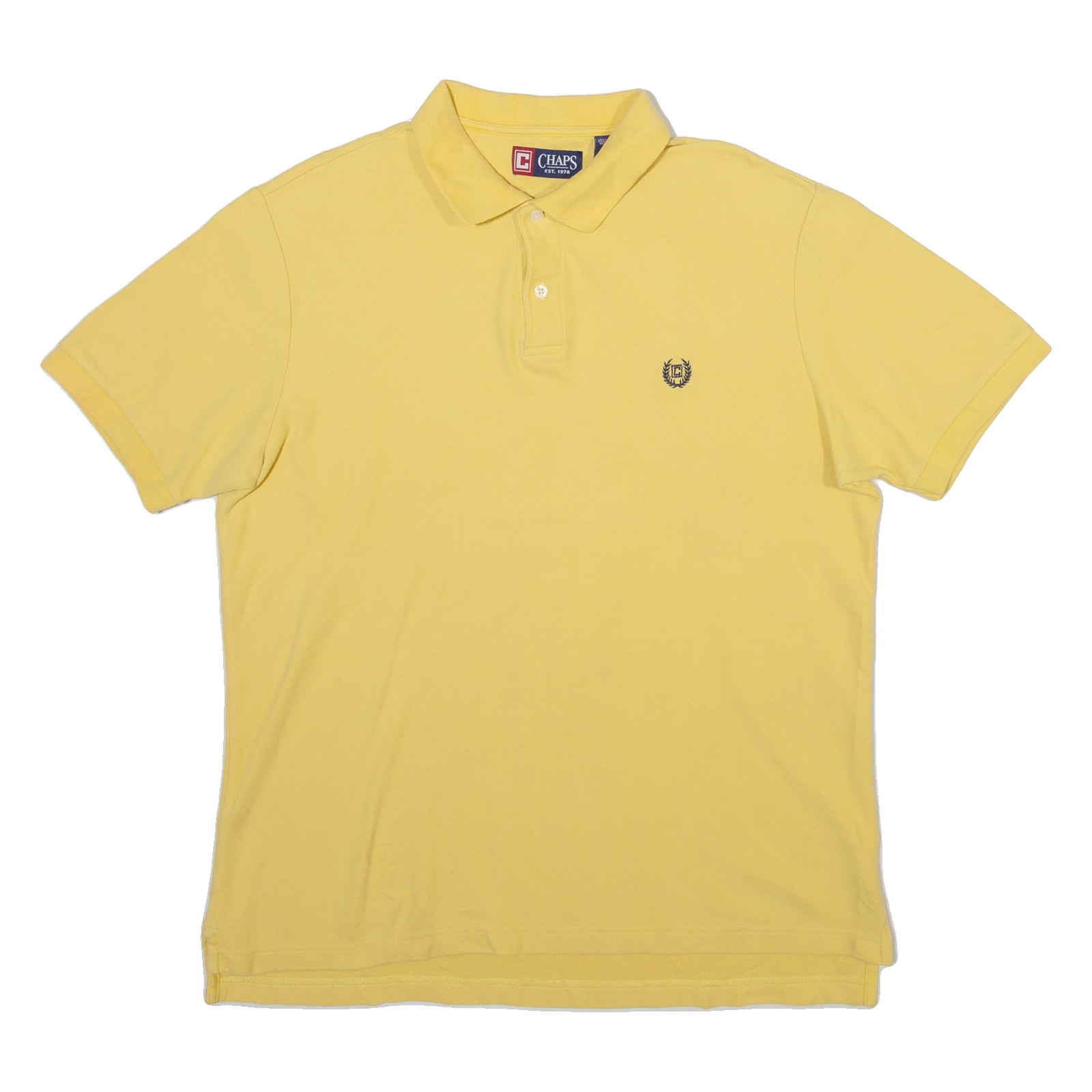 CHAPS Mens Polo Shirt Yellow L Refurbished - N/A refurbished available on Cerqular