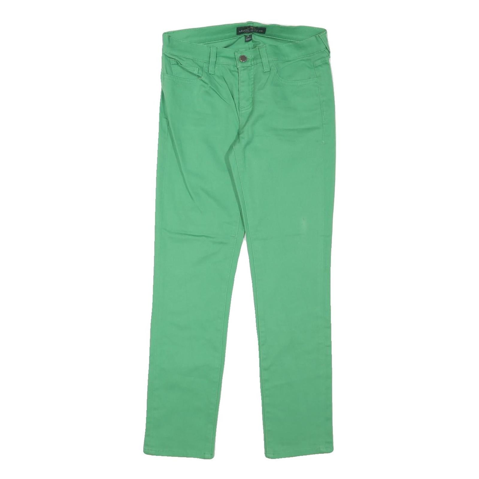 LAUREN RALPH LAUREN Womens Regular Fit Green Cotton Blend Jeans W30 L29 Stylish Refurbished - N/A refurbished available on Cerqular