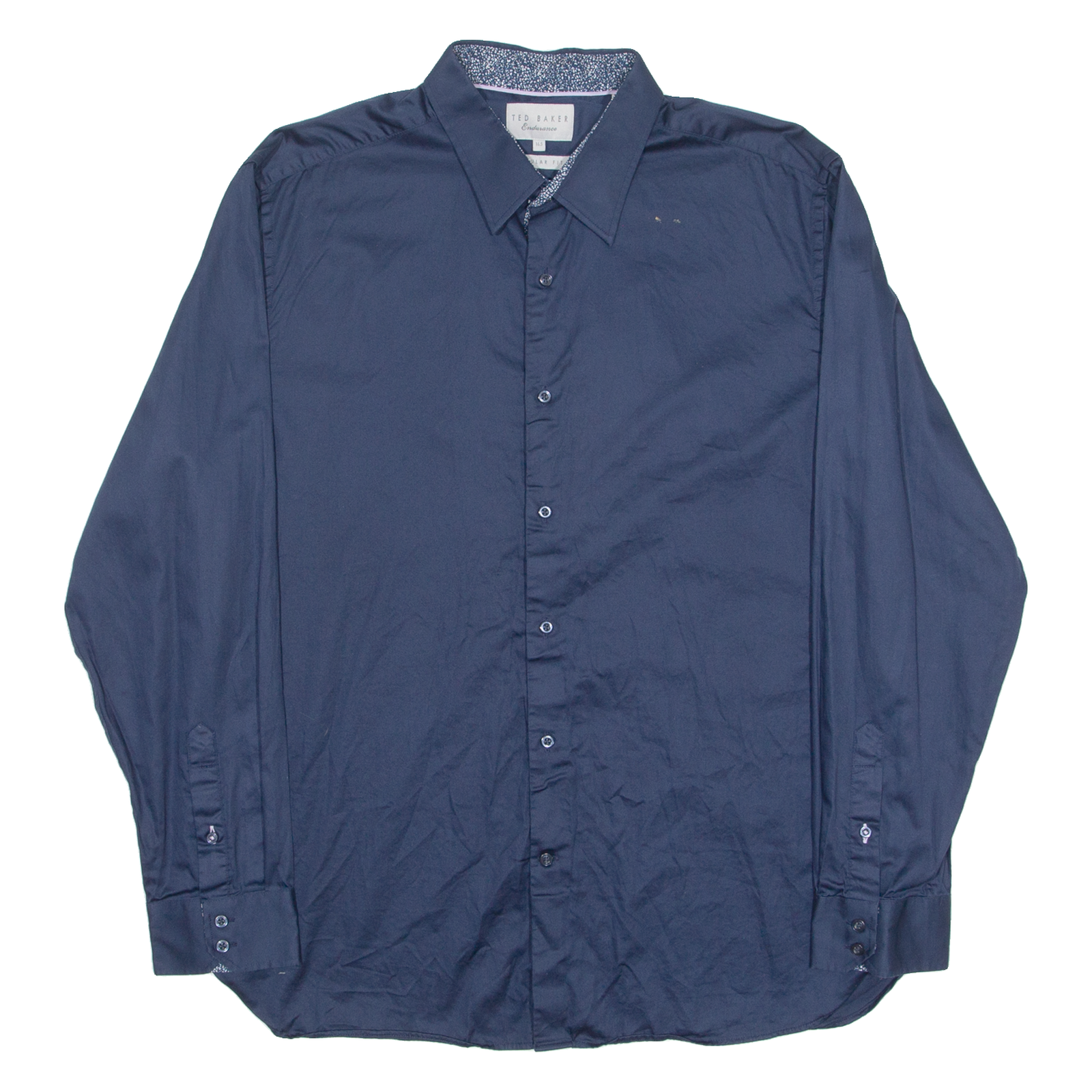 TED BAKER Mens Plain Shirt Blue Long Sleeve L Refurbished - N/A refurbished available on Cerqular
