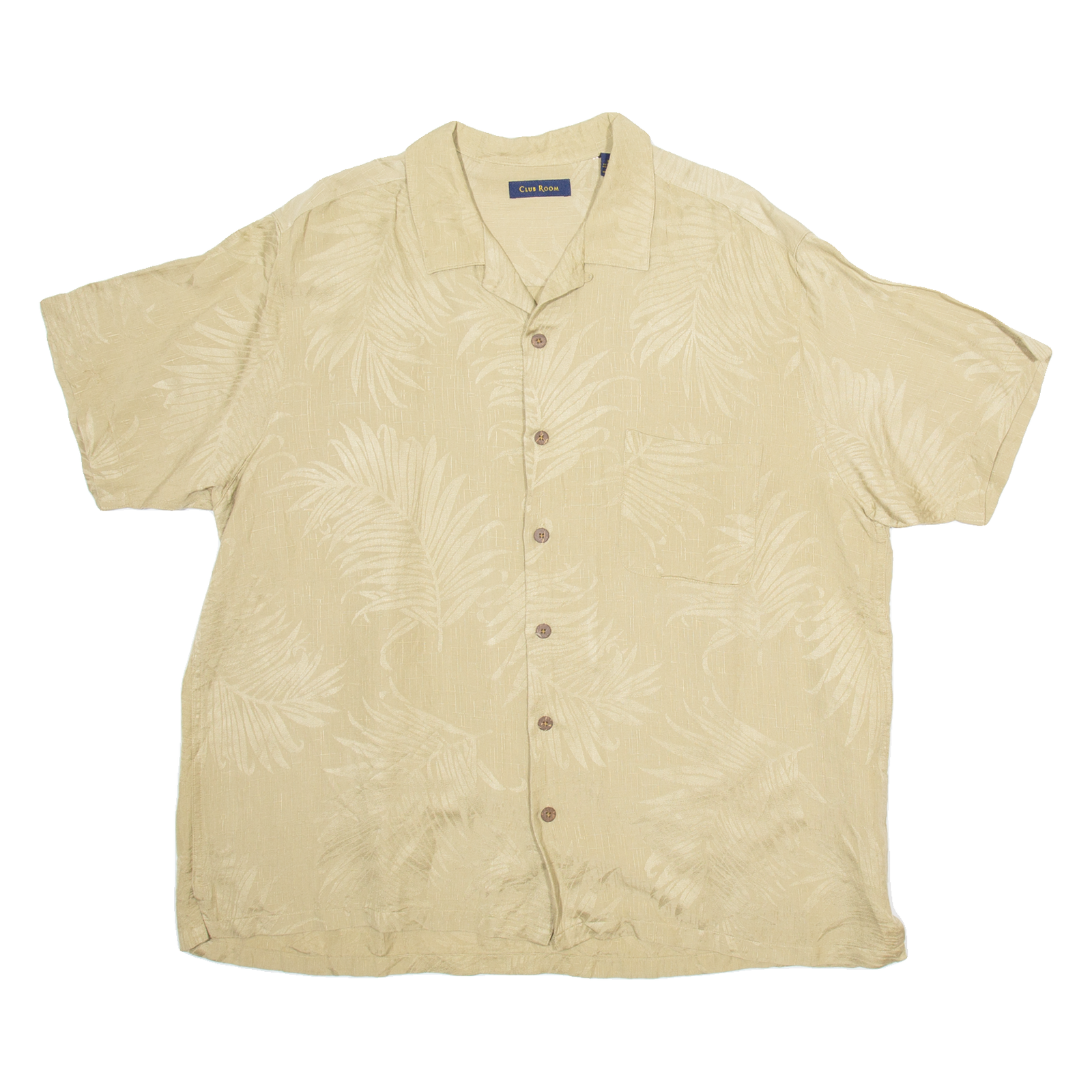 CLUB ROOM Mens Hawaiian Shirt Beige Crazy Pattern 2XL Refurbished - N/A refurbished available on Cerqular