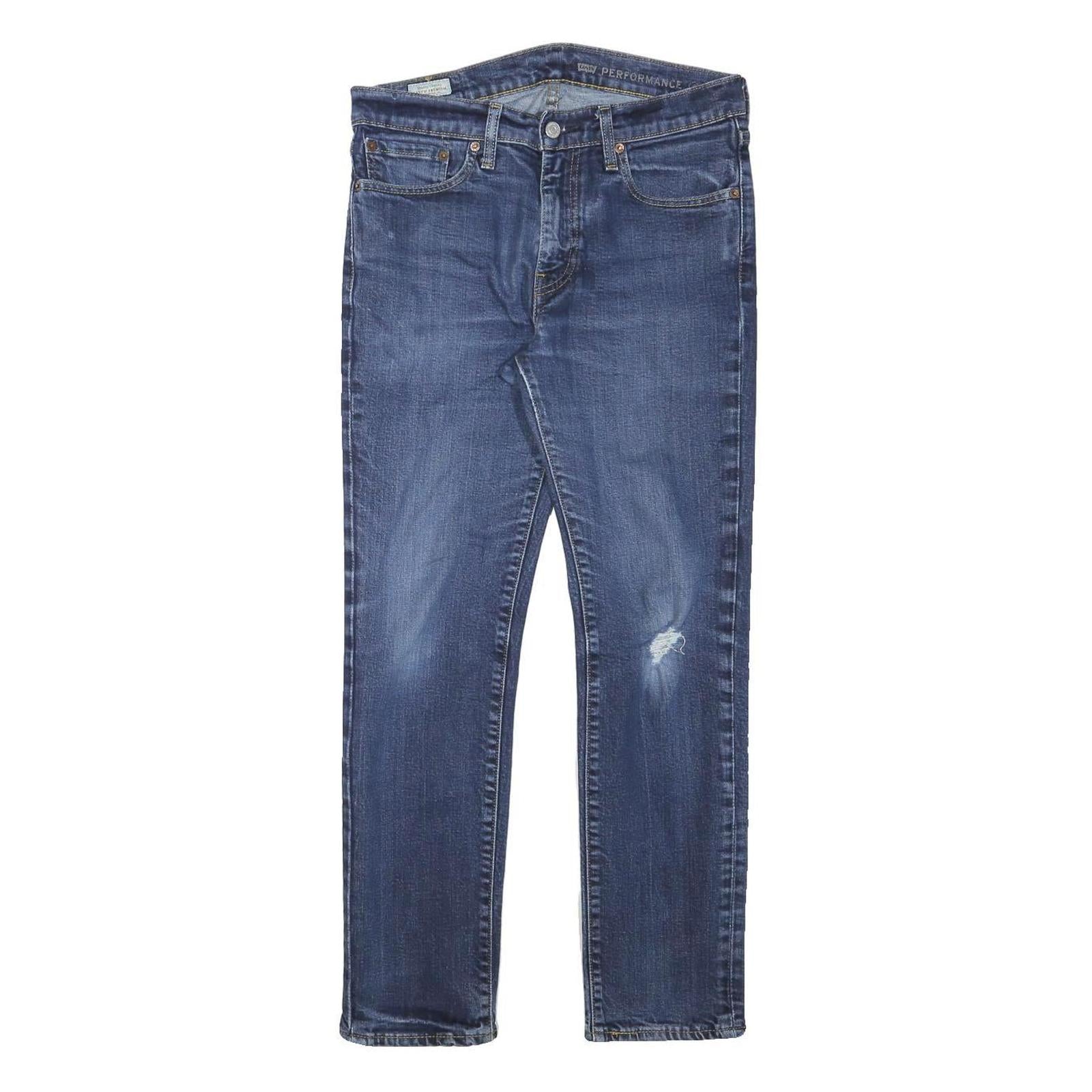 LEVI'S Mens Slim Blue Denim Jeans W30 L27 Zip Classic Fit Straight Leg Refurbished - N/A refurbished available on Cerqular