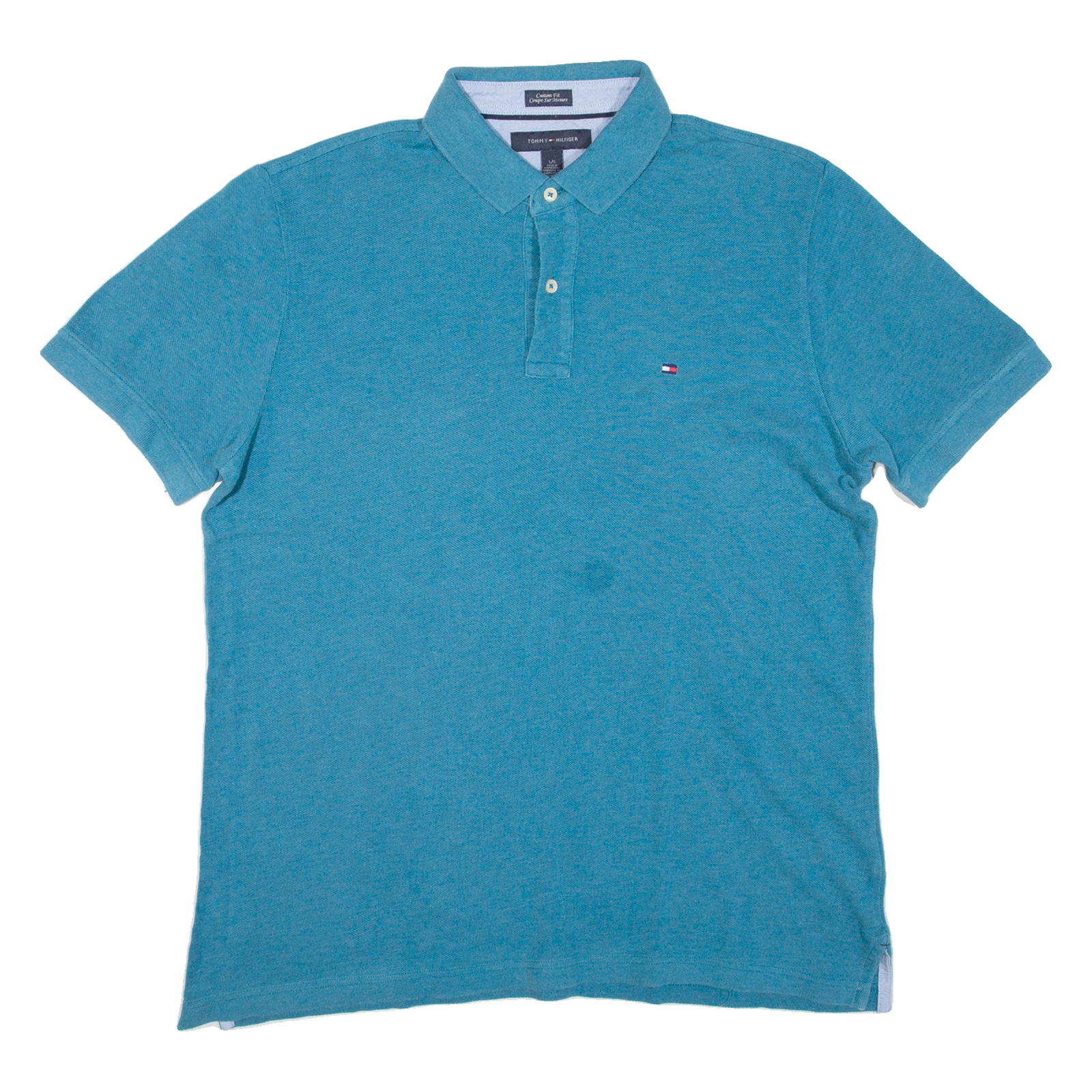 TOMMY HILFIGER Mens Polo Shirt Blue L Refurbished - N/A refurbished available on Cerqular