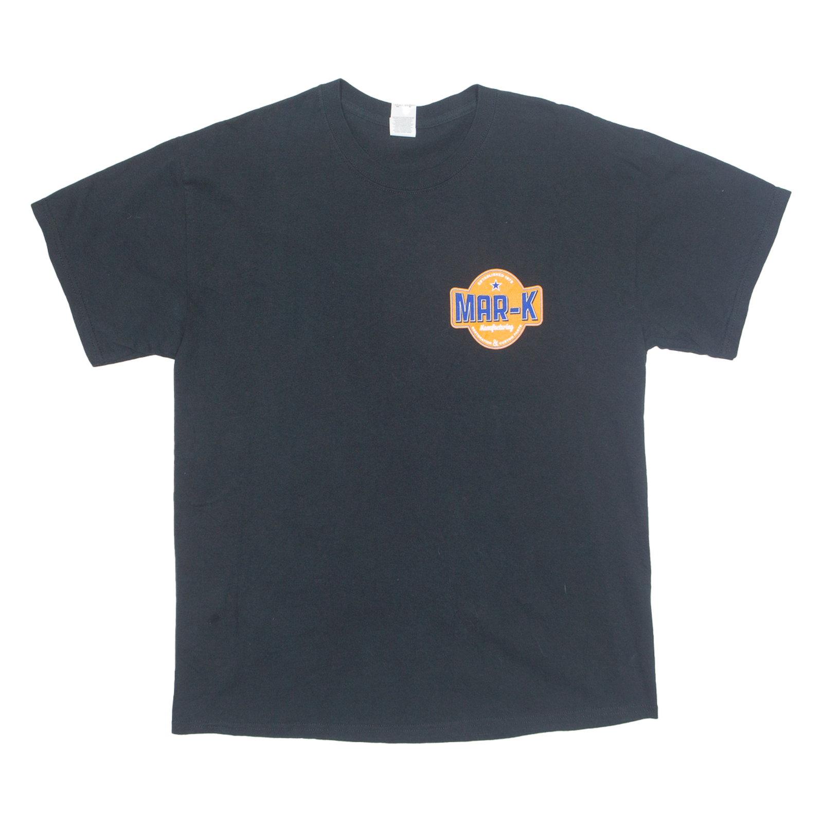 GILDAN Mar-k Manufacturing Mens T-Shirt Black USA L Refurbished - N/A refurbished available on Cerqular