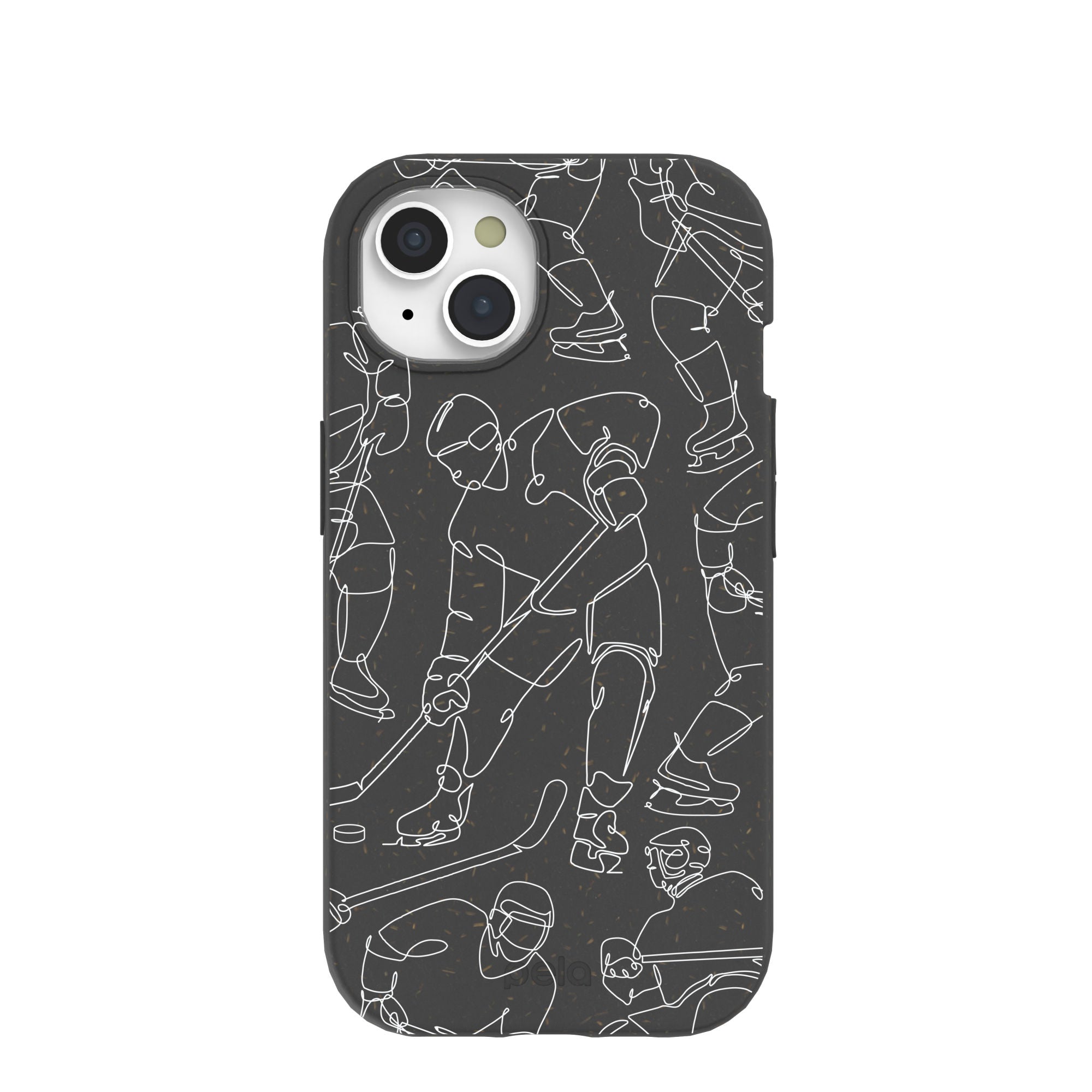 Black Play Sketch iPhone 15 Case Refurbished - Pela Case refurbished available on Cerqular