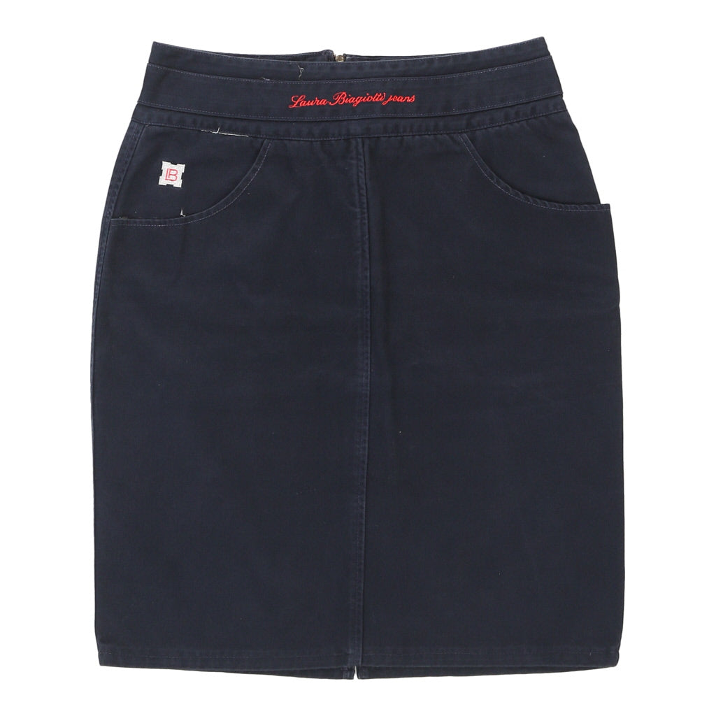Buy Laura Biagiotti Midi Skirt - 28W UK 8 Navy Cotton Refurbished - $36.17 Laura Biagiotti Midi Skirt - 28W UK 8 Navy Cotton Refurbished - Thrifted (note: this is a term often used to describe second- refurbished available on Cerqular