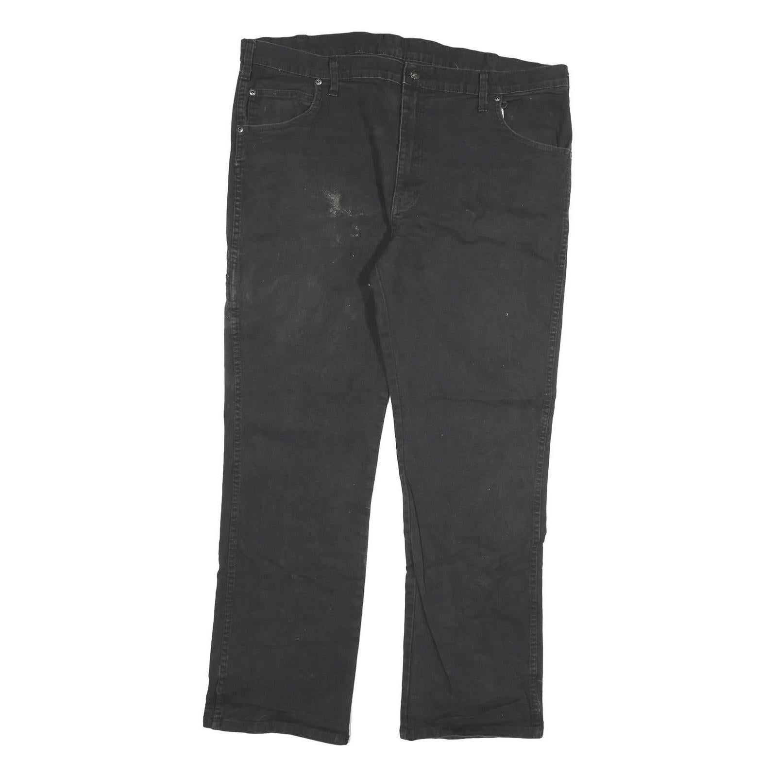 DICKIES Mens Regular Fit Black Cotton Blend Jeans W40 L32 Workwear Straight Zip Refurbished - N/A refurbished available on Cerqular