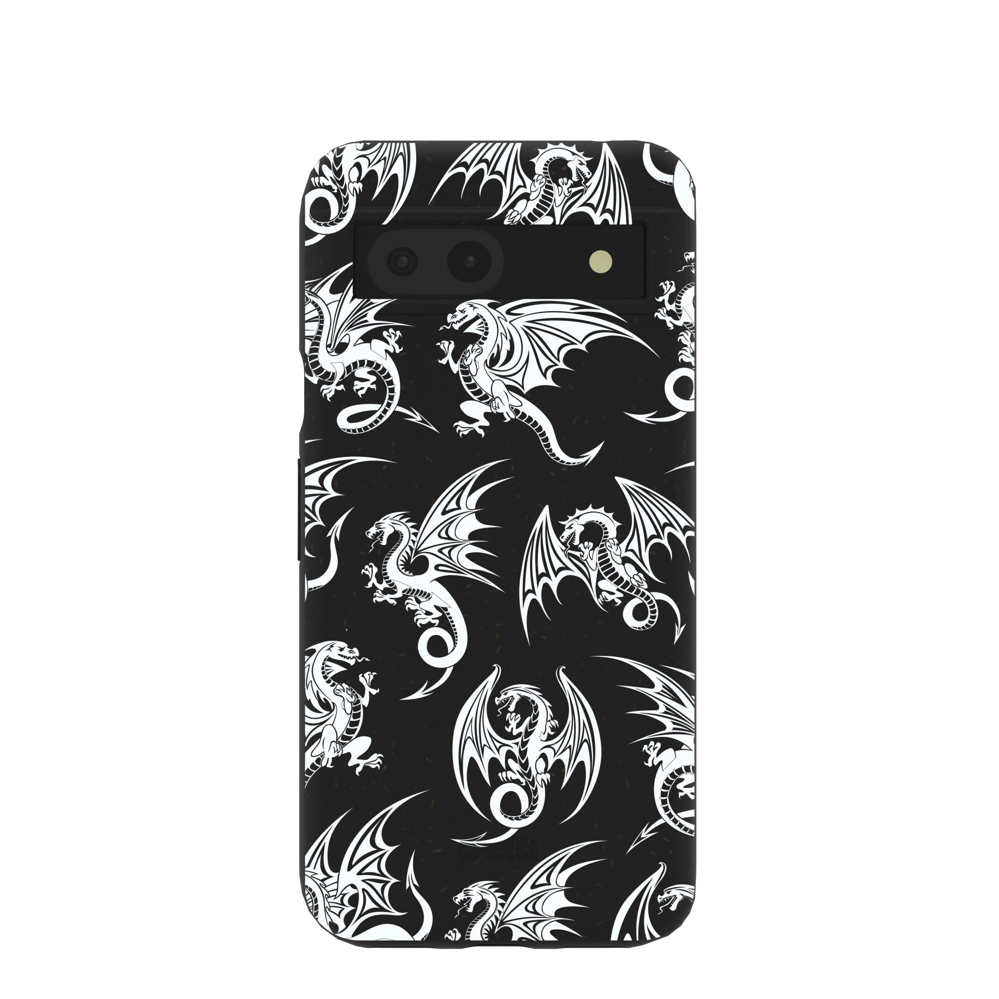 Black Mythical Dragons Google Pixel 8a Case Refurbished - Pela Case refurbished available on Cerqular