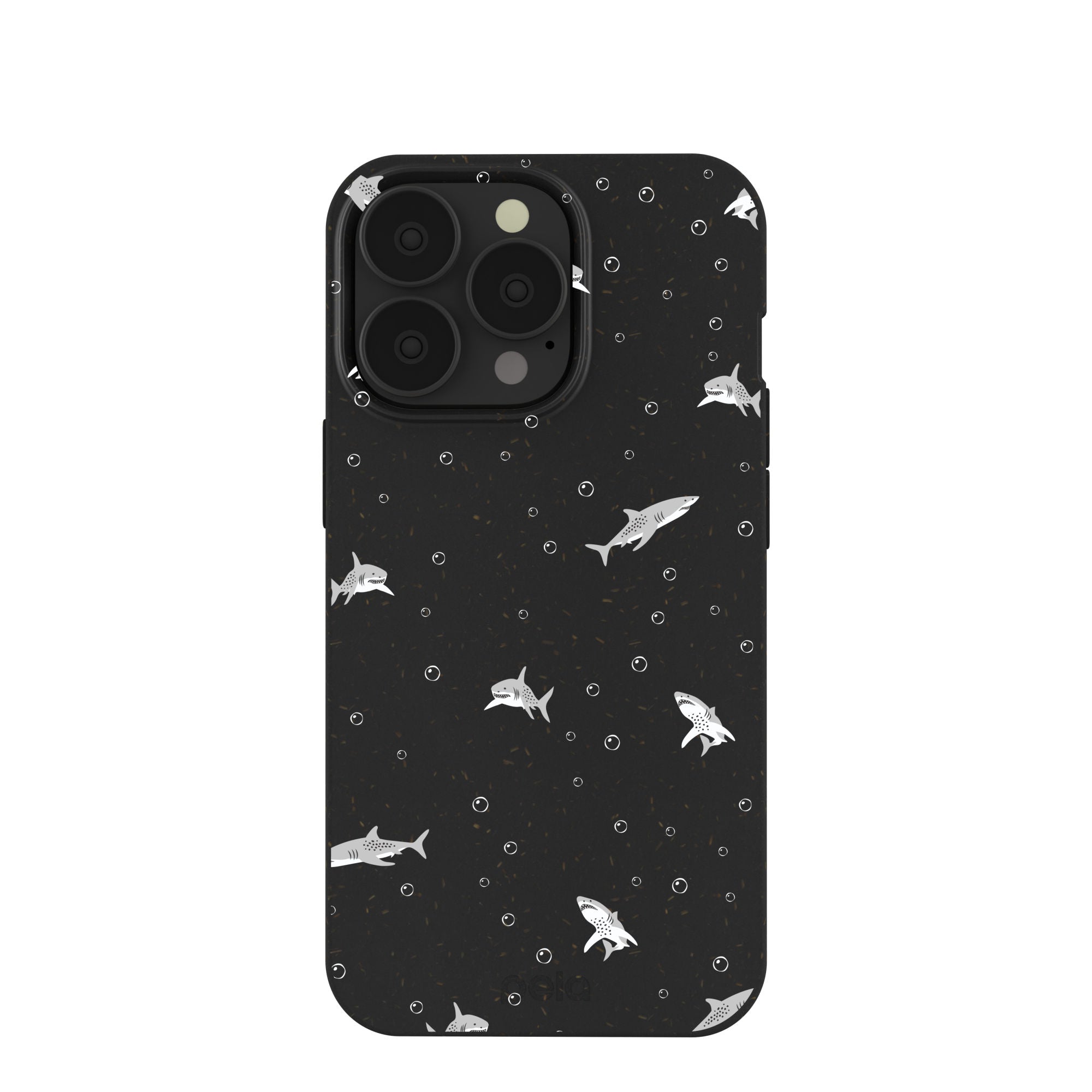 Black Lil Sharks iPhone 13 Pro Case Refurbished - Pela Case refurbished available on Cerqular