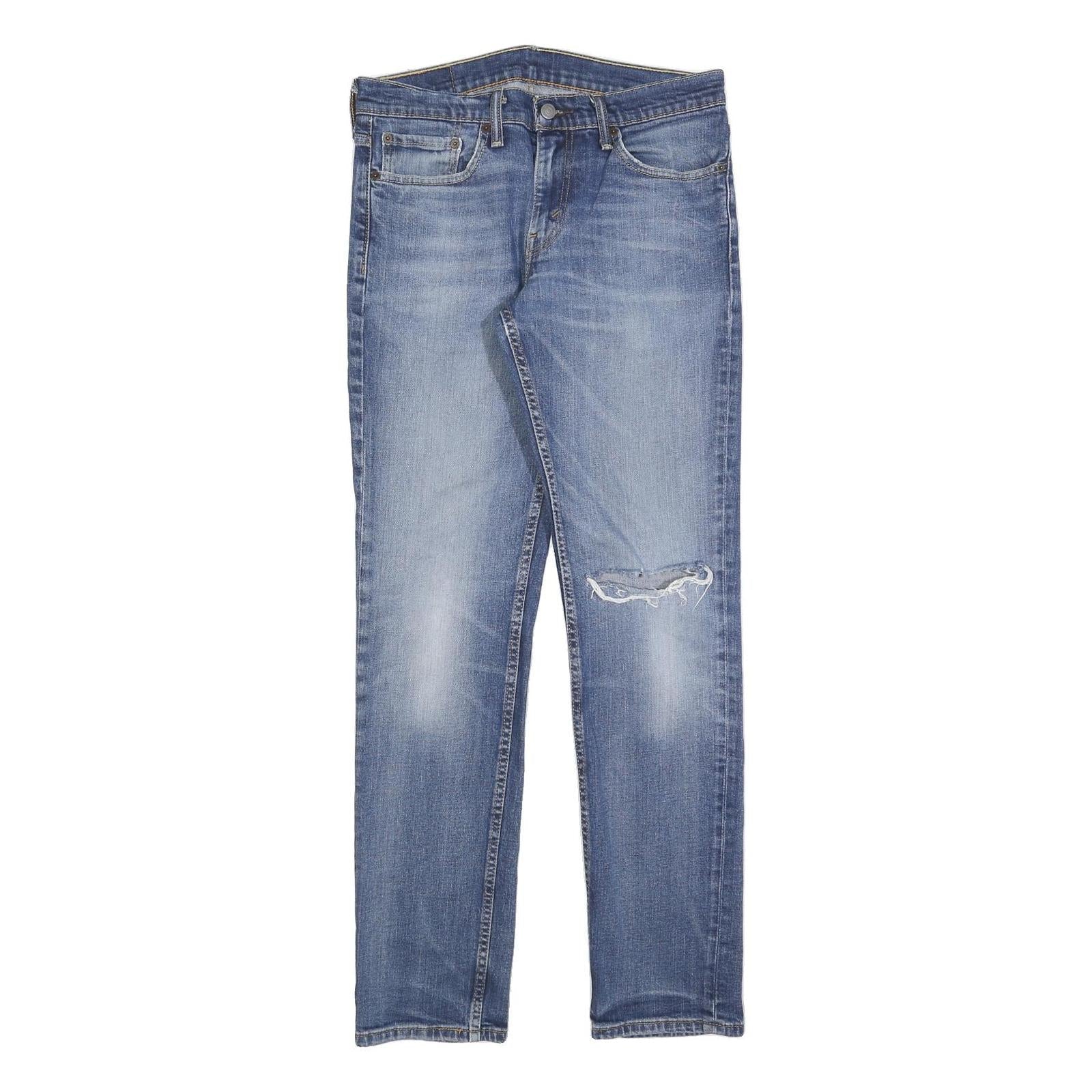 LEVI'S Mens Regular Fit Blue Denim Rinse W32 L34 Slim Leg Jeans Refurbished - N/A refurbished available on Cerqular