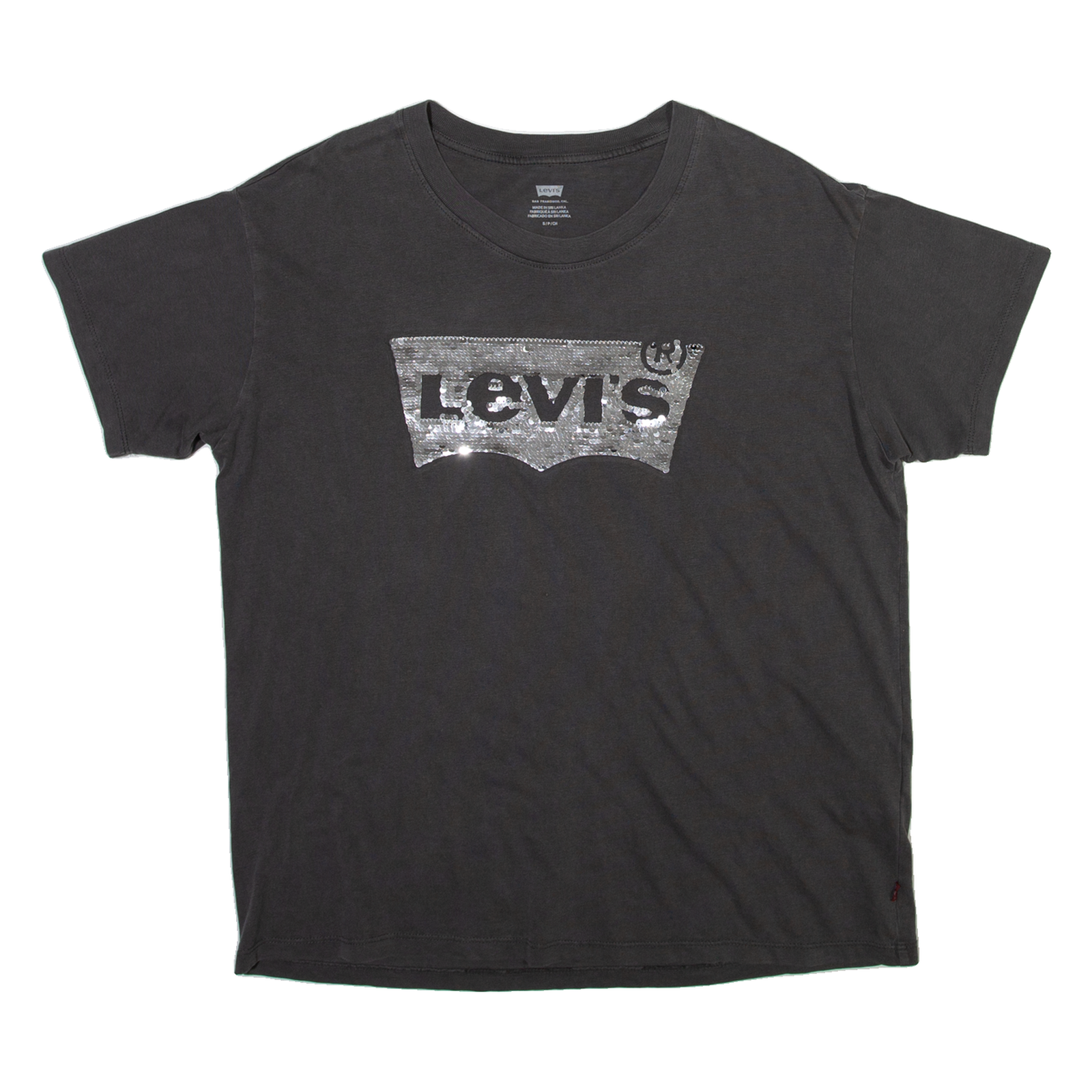 LEVI'S Womens T-Shirt Grey S Refurbished - N/A refurbished available on Cerqular