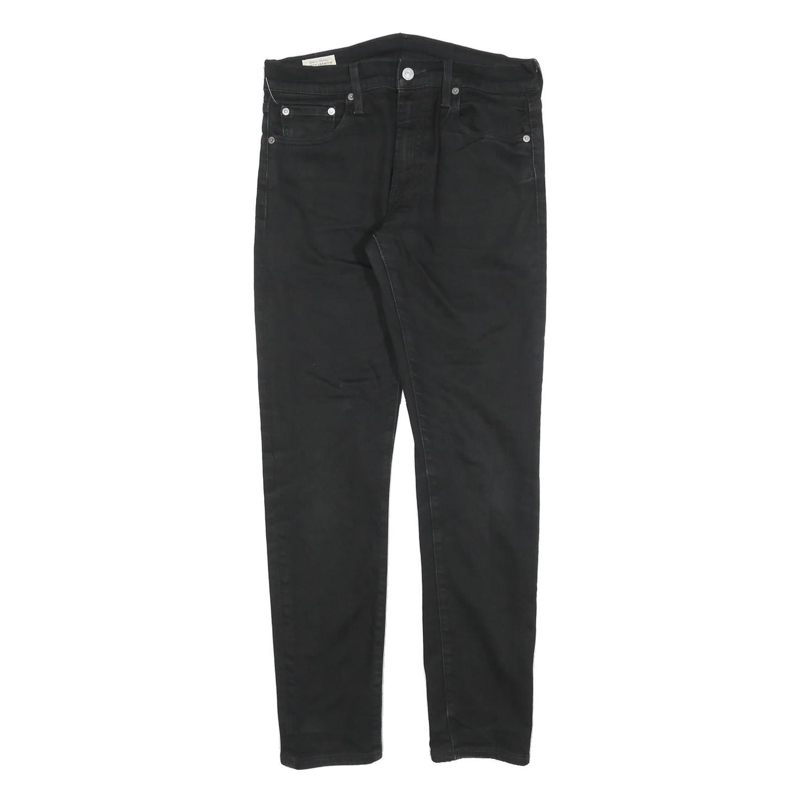 LEVI'S 512 Tapered Mens Jeans Black Slim Tapered Denim W30 L29 Zip Cotton Blend Refurbished - N/A refurbished available on Cerqular
