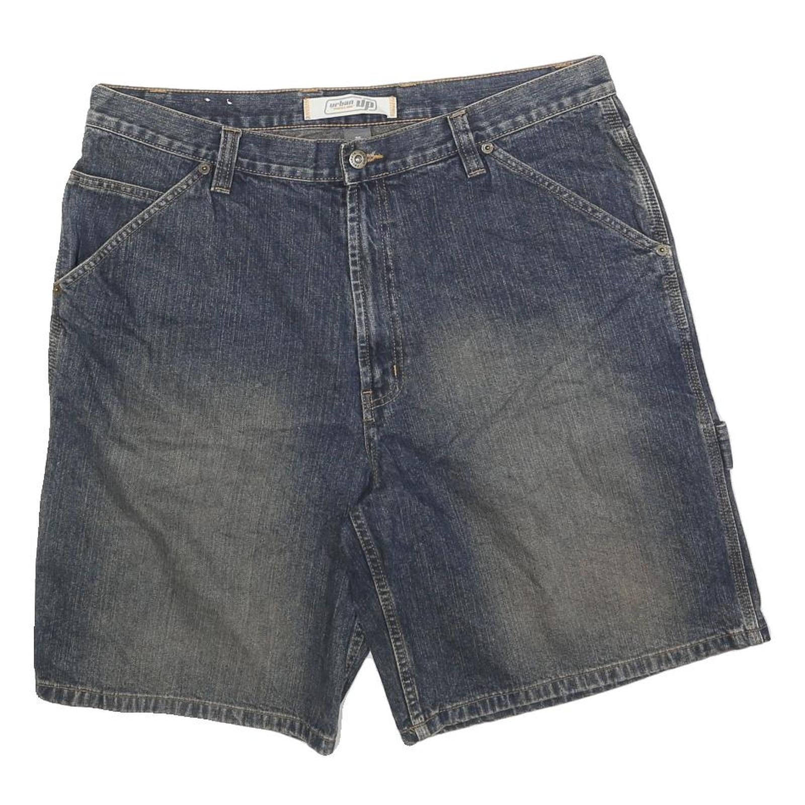 URBAN PIPELINE Mens Denim Blue Casual Shorts L W36 Cotton Blend Refurbished - N/A refurbished available on Cerqular