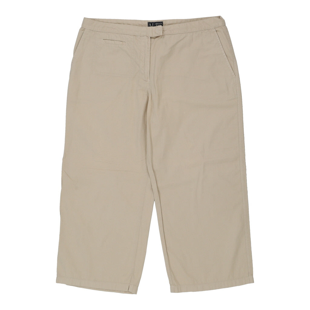 Buy Armani Jeans Trousers - 34W UK 16 Beige Cotton | Size: UK 16 Refurbished - $56.03 Armani Jeans Trousers - 34W UK 16 Beige Cotton | Size: UK 16 Refurbished - N/A (Preloved Designer is not a specific brand, it refurbished available on Cerqular